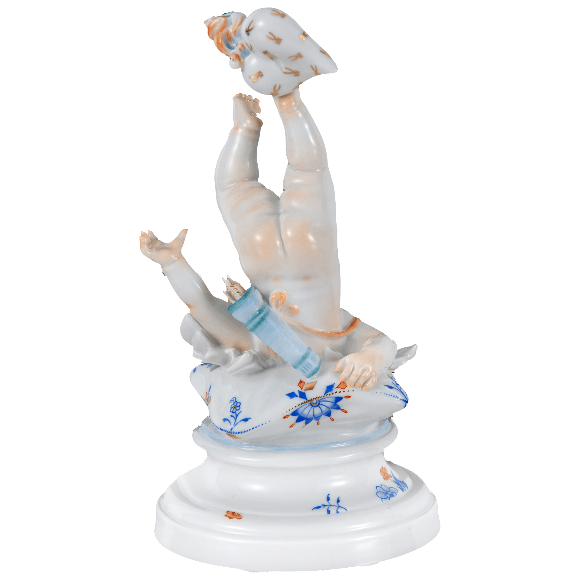 Einzelfigur Amor, Noble Blue, H 17,5 cm | Meissen No. 41 Noble Blue 90a428 - 70691 - Meissen Weimar
