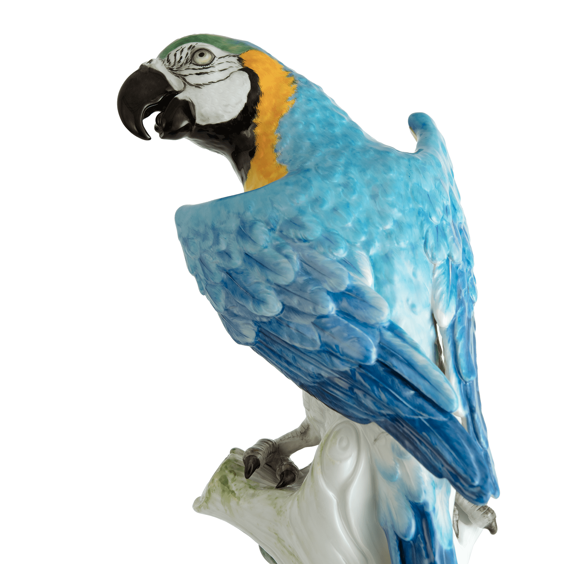 Einzelfigur, Ara blau staffiert, H 42 cm | Meissen Figuren Individuell 90a506-77234 - Meissen Weimar