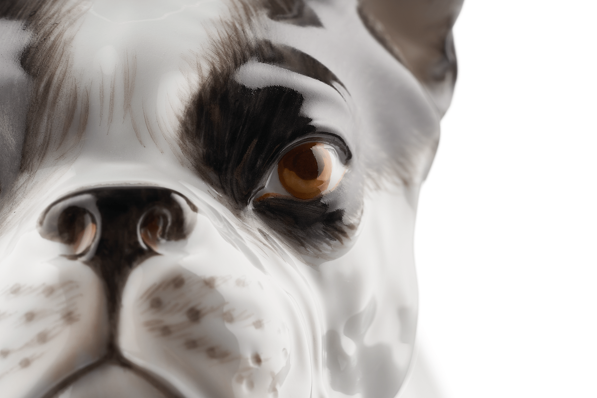 Einzelfigur Bulldogge, Bunt staffiert, H 16,5 cm | Meissen Figuren Individuell 900100 - 78769 - Meissen Weimar