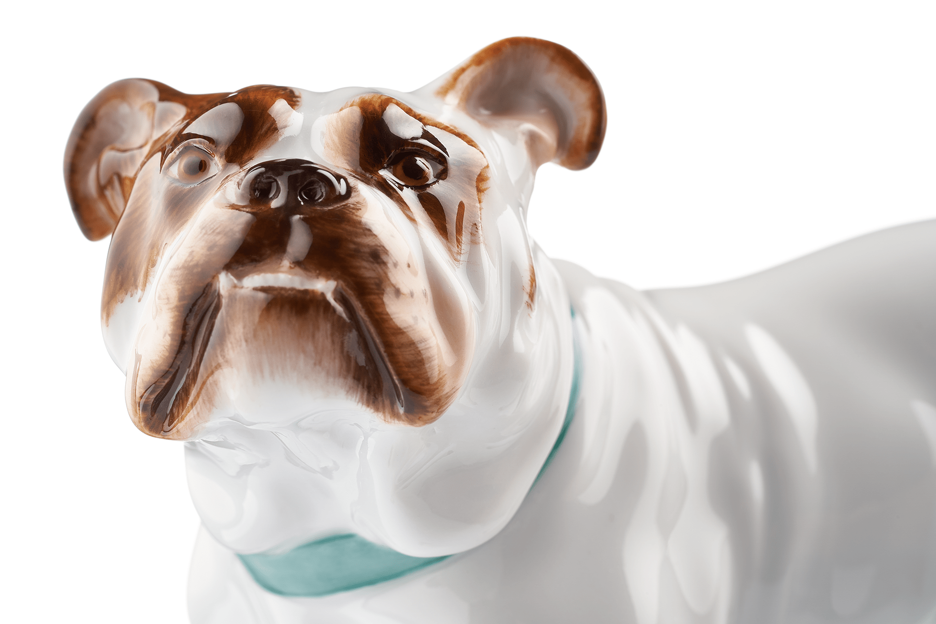 Einzelfigur Bulldogge, bunt staffiert, H 7 cm | Meissen Figuren Individuell 900100 - 78854 - Meissen Weimar