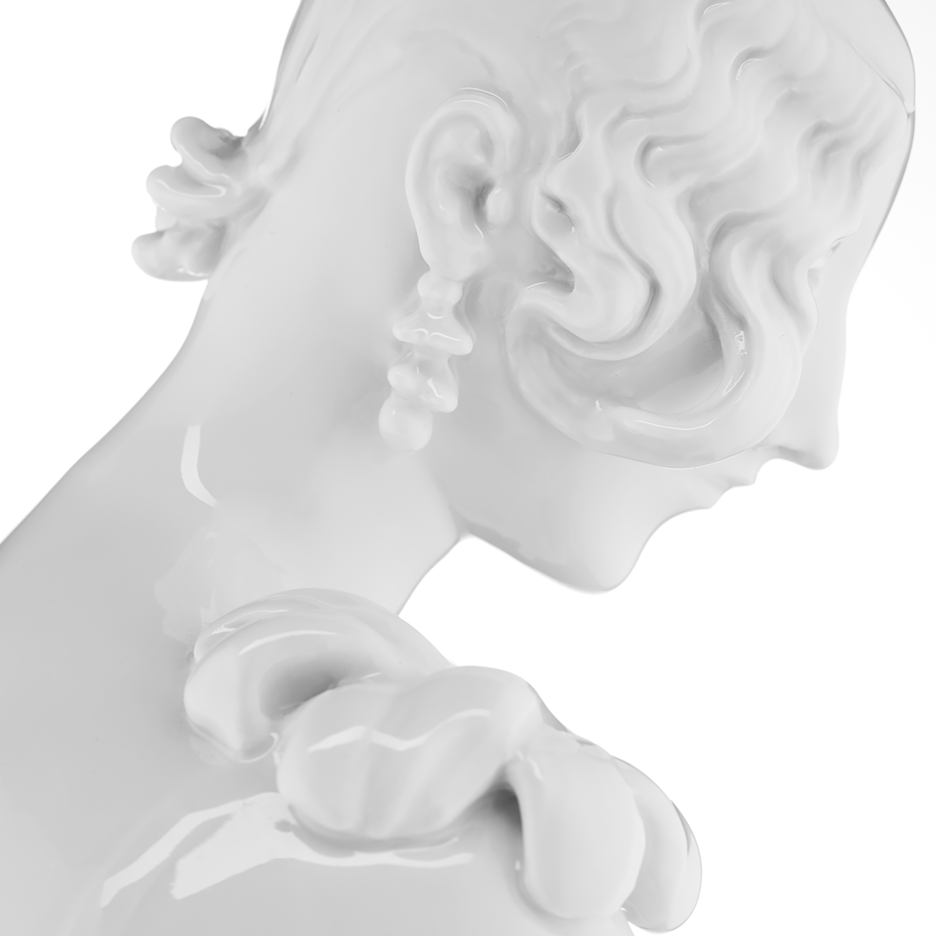 Einzelfigur Dame mit Fächer, Weiß, H 47 cm | Meissen Figuren Individuell 000001 - 73322 - Meissen Weimar