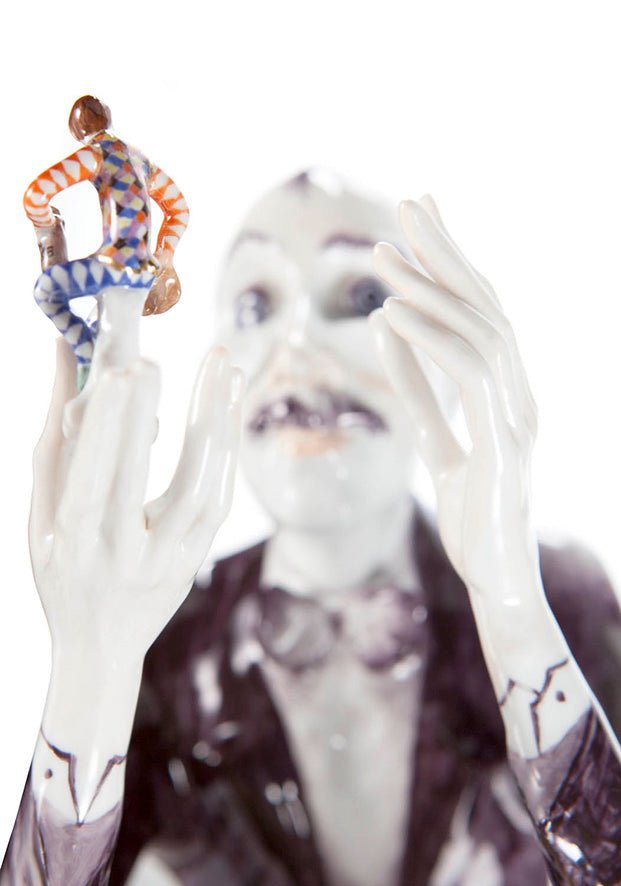 Einzelfigur Der Sammler, Bunt und gold staffiert, H 36 cm | Meissen Figuren Individuell 900300 - 73530 - Meissen Weimar