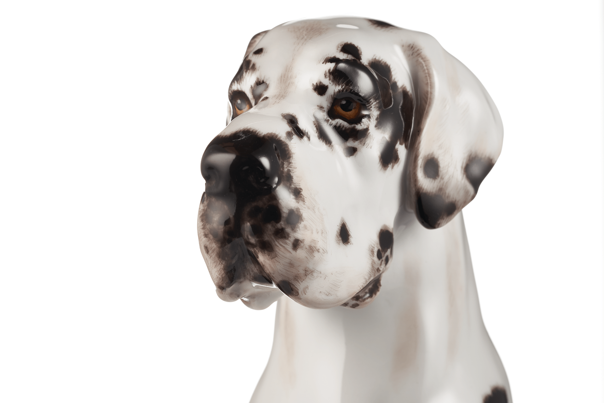 Einzelfigur Deutsche Dogge, Bunt staffiert, H 25 cm | Meissen Figuren Individuell 900100 - 78639 - Meissen Weimar