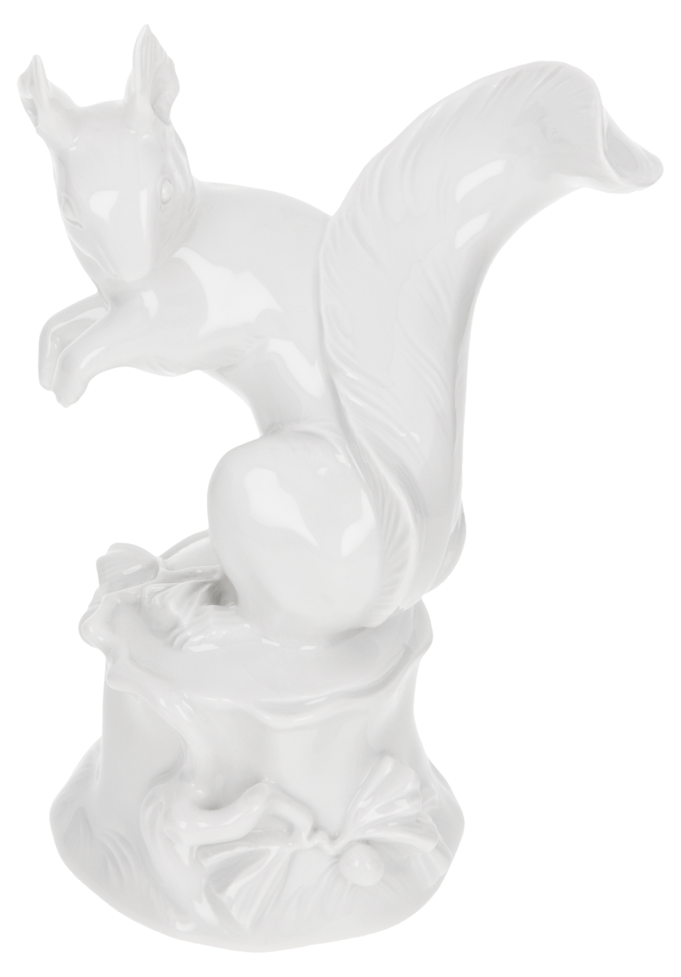 Einzelfigur Eichhörnchen, Weiß, H 14 cm | Meissen Einzelplastik 000001 - 78758 - Meissen Weimar