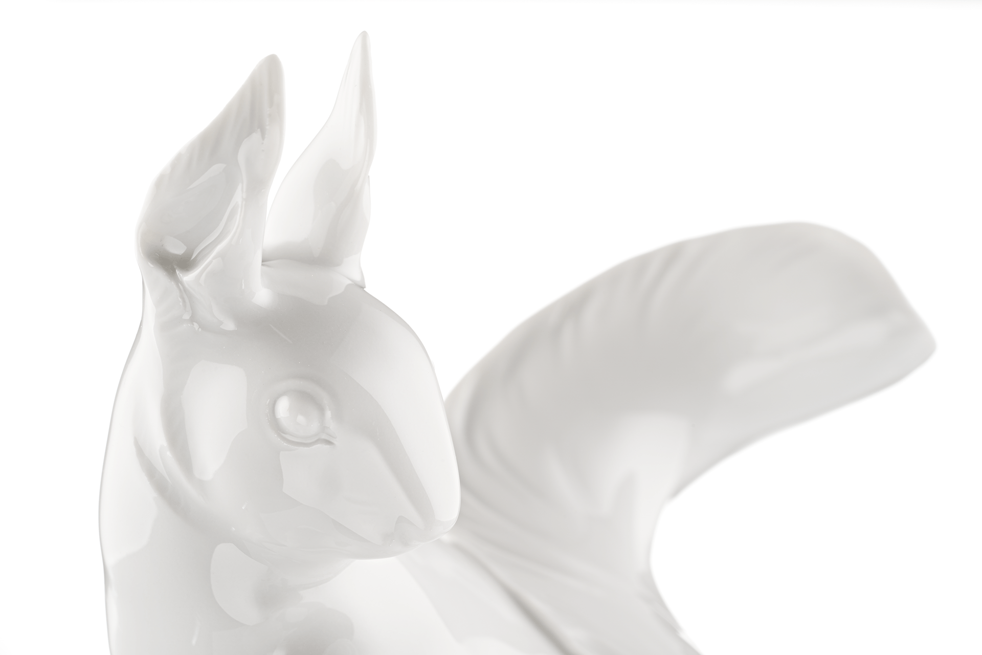 Einzelfigur Eichhörnchen, Weiß, H 14 cm | Meissen Einzelplastik 000001 - 78758 - Meissen Weimar