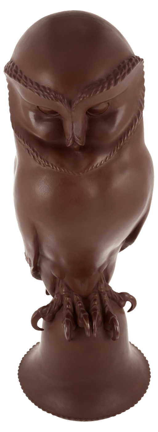 Einzelfigur Eule Böttgersteinzeug, H 38 cm | Meissen Böttgersteinzeug 000002 - 86513 - Meissen Weimar