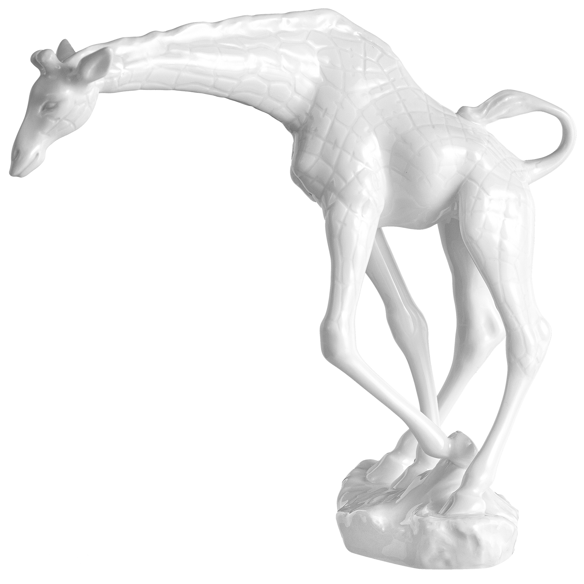 Einzelfigur Giraffe, Weiß, H 19 cm | Meissen Allegorische Figuren 000001 - 78789 - Meissen Weimar