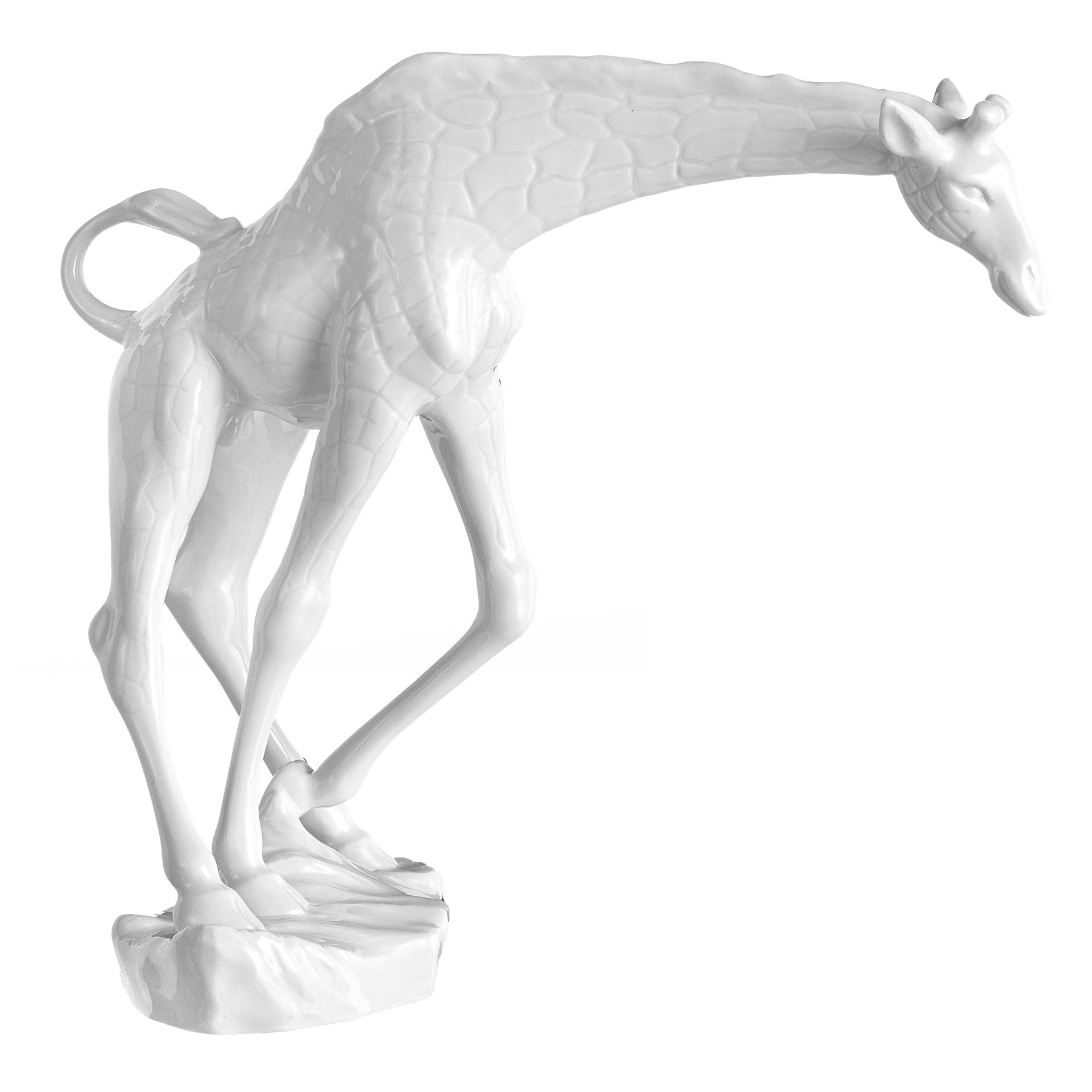 Einzelfigur Giraffe, Weiß, H 19 cm | Meissen Allegorische Figuren 000001 - 78789 - Meissen Weimar