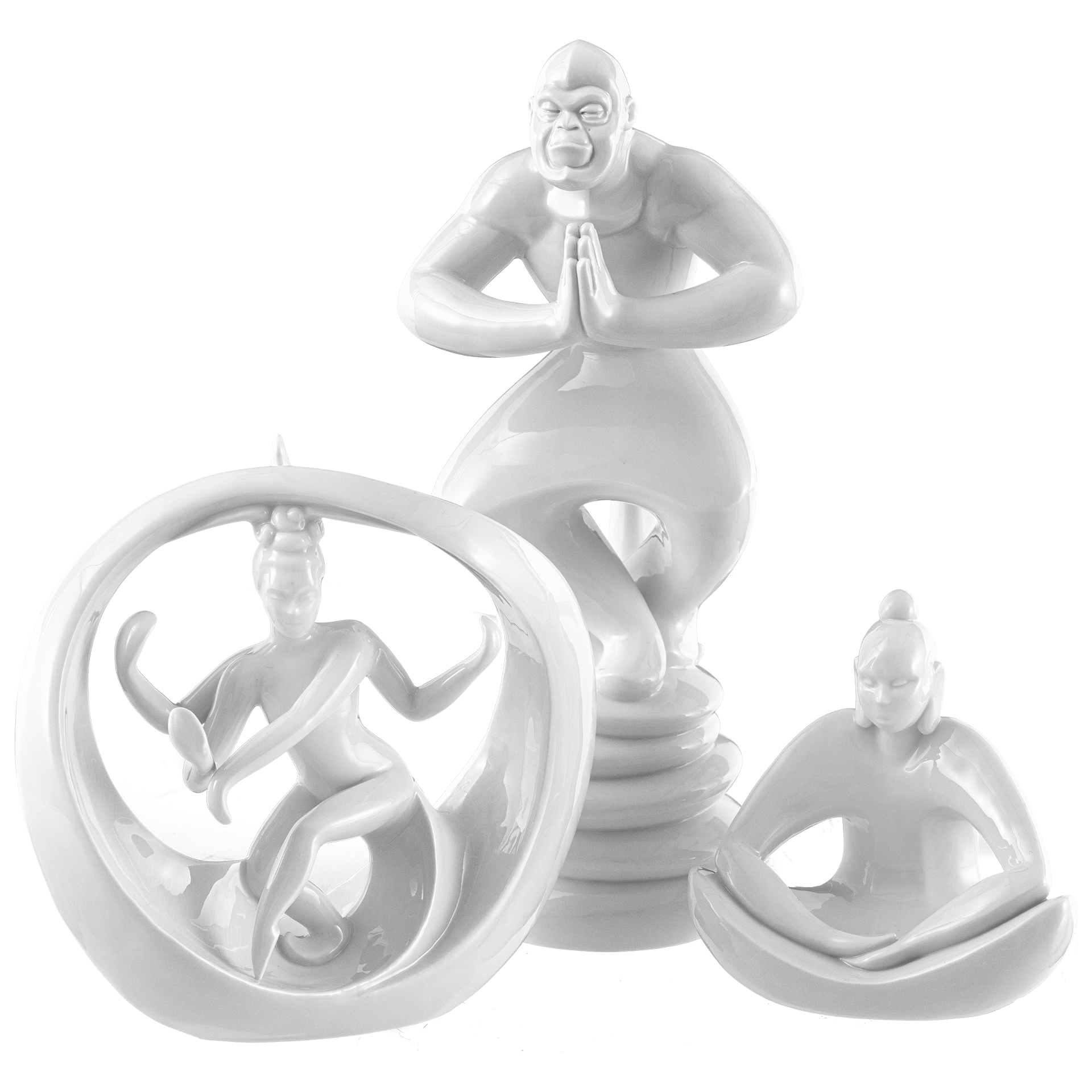 Einzelfigur Hanuman, Weiß, H 27 cm | Meissen Figuren Individuell 000001 - 73956 - Meissen Weimar