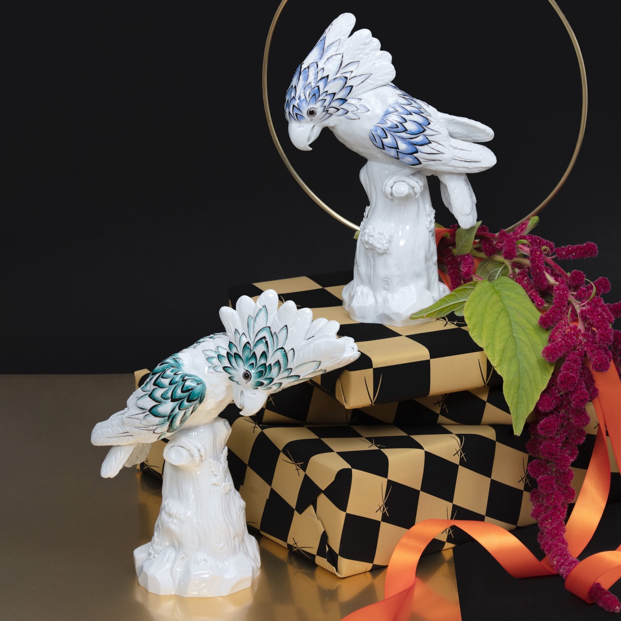 Einzelfigur Kakadu, handbemalt, H 25 cm | Meissen Limited Edition 65o012-77035 - Meissen Weimar