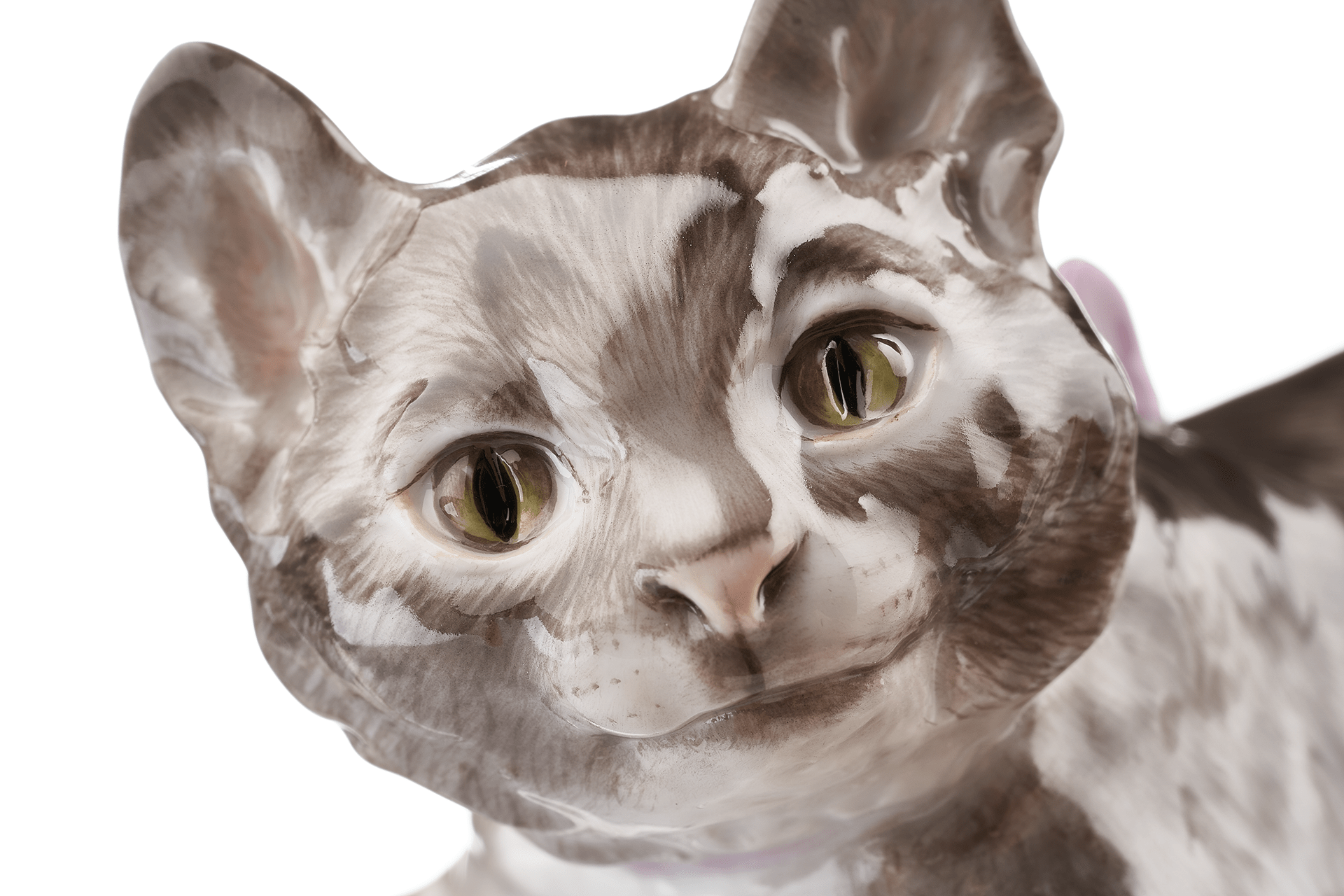 Einzelfigur Katze, Bunt staffiert, H 9 cm | Meissen Figuren Individuell 900100 - 78801 - Meissen Weimar