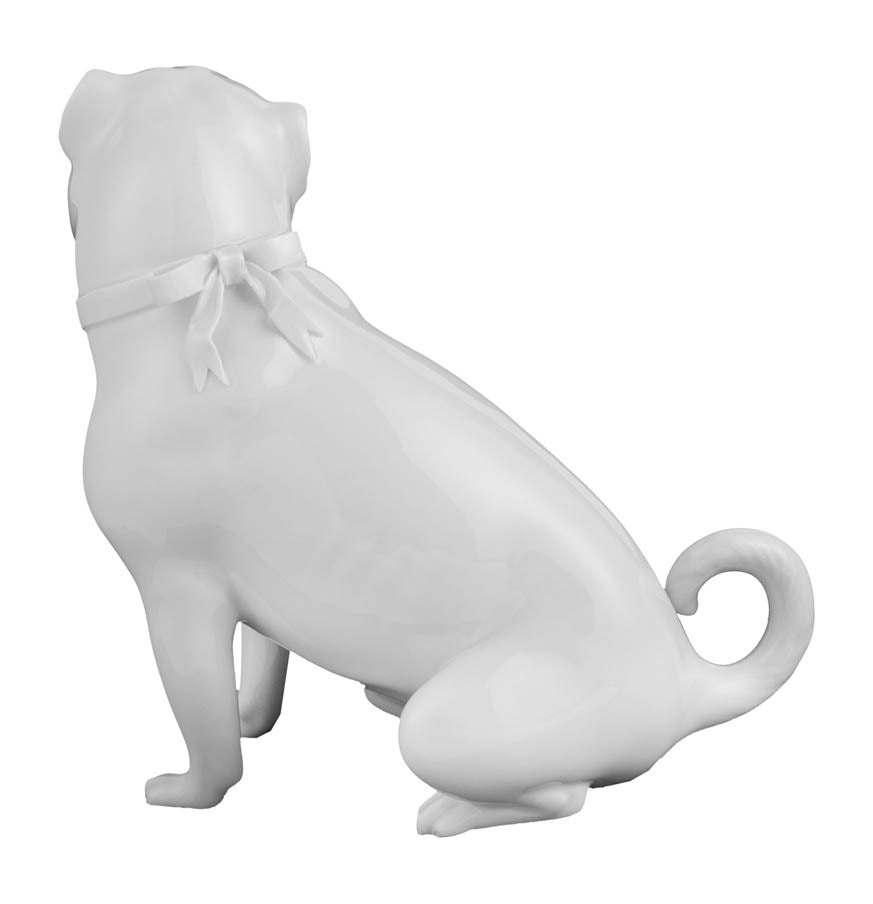 Einzelfigur Mops, Weiß, H 14 cm | Meissen Figuren Individuell 000001 - 78746 - Meissen Weimar