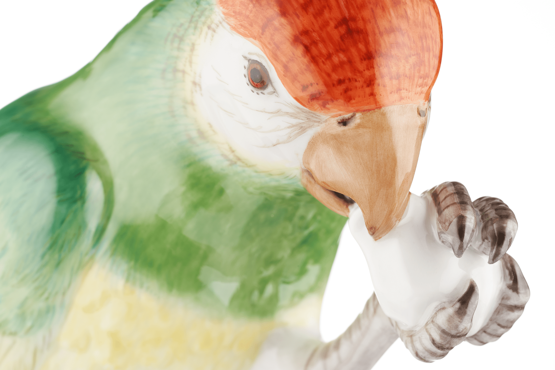 Einzelfigur Papagei auf Stamm, Bunt, H 29 cm | Meissen Figuren Individuell 90c100 - 77027 - Meissen Weimar