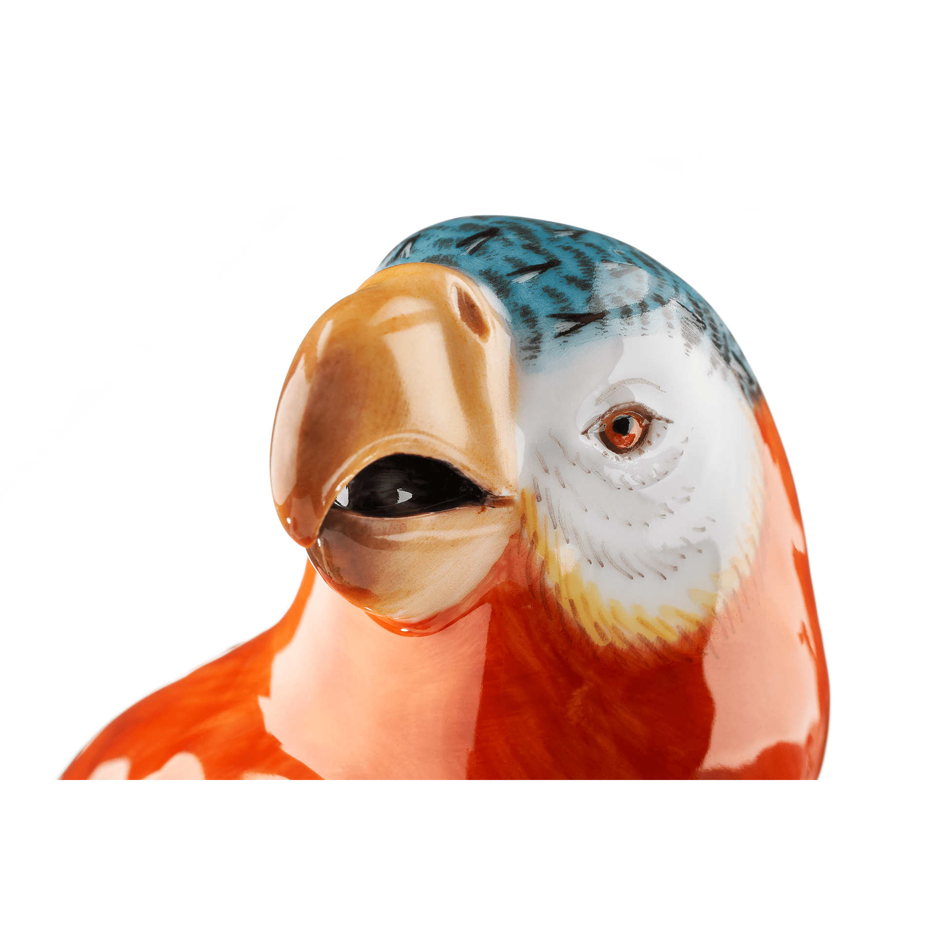 Einzelfigur Papagei, Bunt staffiert, H 16 cm | Meissen Figuren Individuell 900100-77298 - Meissen Weimar