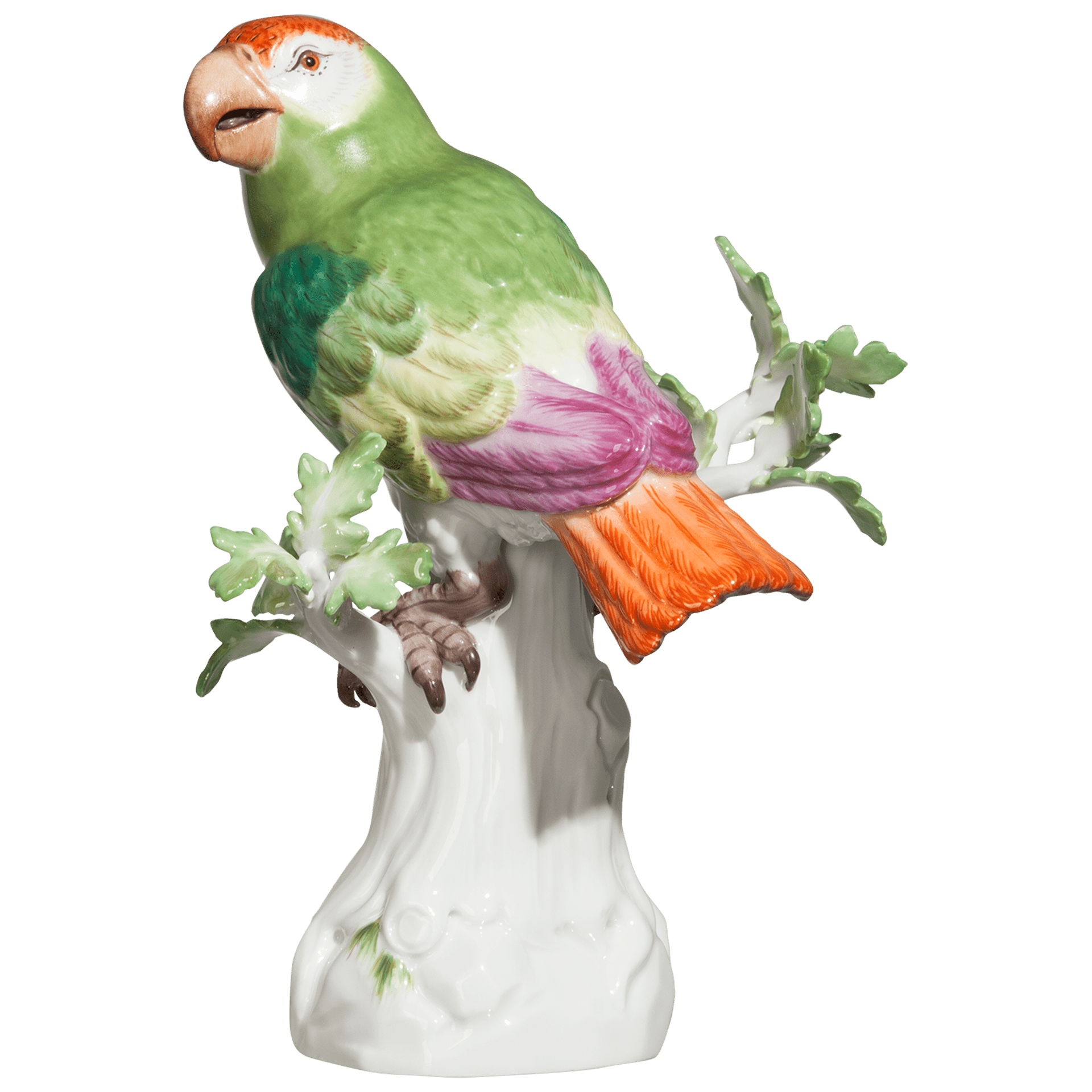 Einzelfigur Papagei, Bunt staffiert, H 16 cm | Meissen Figuren Individuell 900100-77297 - Meissen Weimar