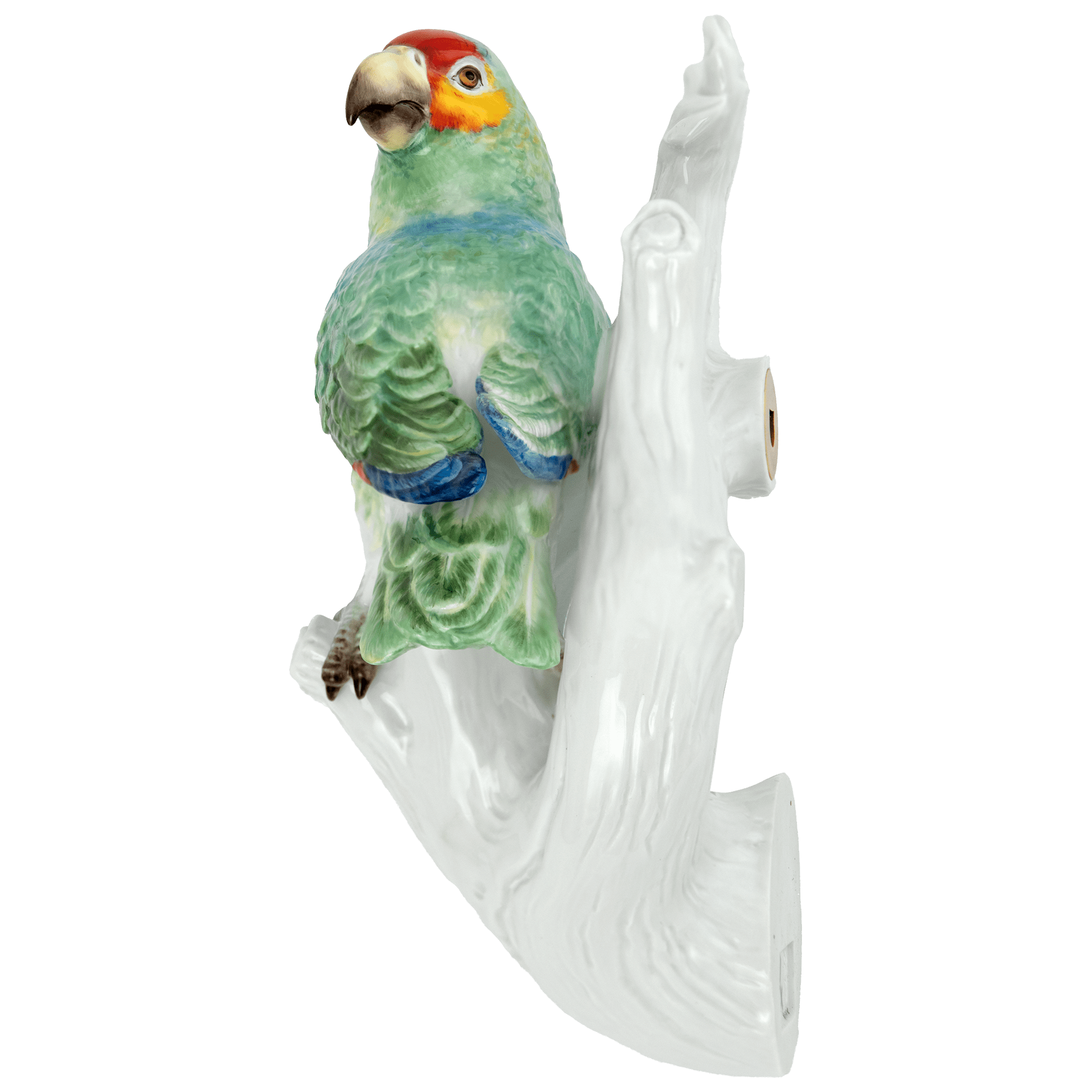 Einzelfigur Papagei links blickend, Inglasur - und Aufglasurmalerei, H 25 cm | Meissen Figuren Individuell 90a506-77m08 - Meissen Weimar