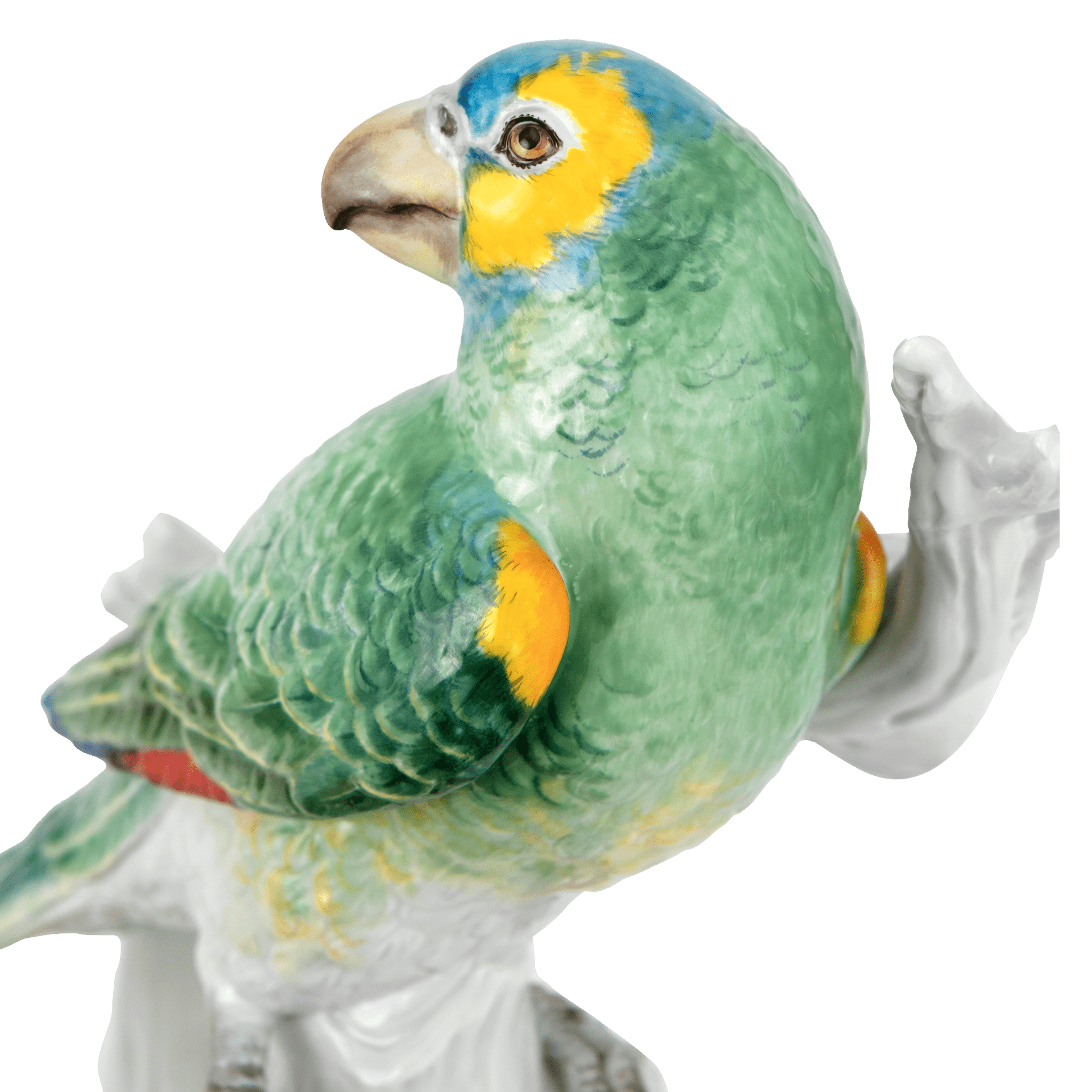 Einzelfigur Papagei rechts blickend Inglasur - und Aufglasurmalerei H 25 cm | Meissen Figuren Individuell 90a506-77m09 - Meissen Weimar