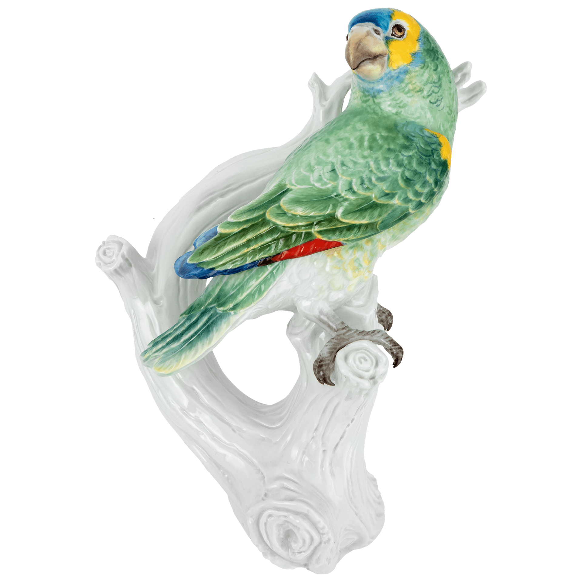 Einzelfigur Papagei rechts blickend Inglasur - und Aufglasurmalerei H 25 cm | Meissen Figuren Individuell 90a506-77m09 - Meissen Weimar
