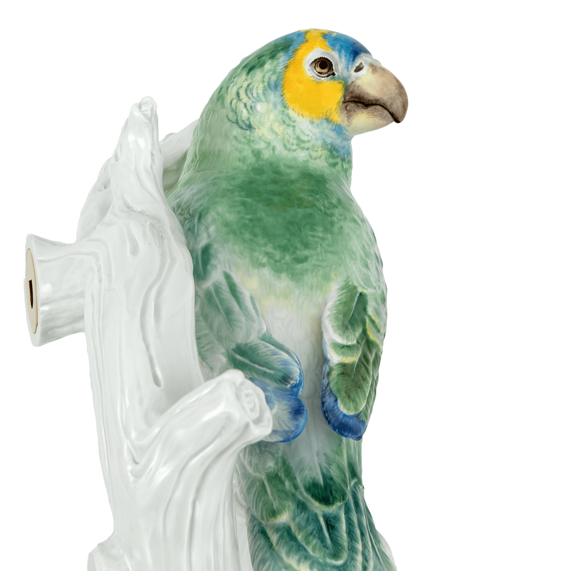 Einzelfigur Papagei rechts blickend Inglasur - und Aufglasurmalerei H 25 cm | Meissen Figuren Individuell 90a506-77m09 - Meissen Weimar