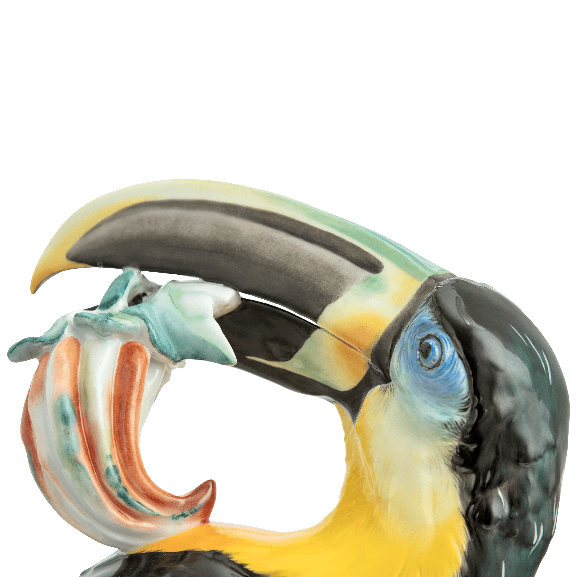 Einzelfigur Pfefferfresser farbig staffiert, H 47 cm | Meissen Figuren Individuell 90a506-76024 - Meissen Weimar