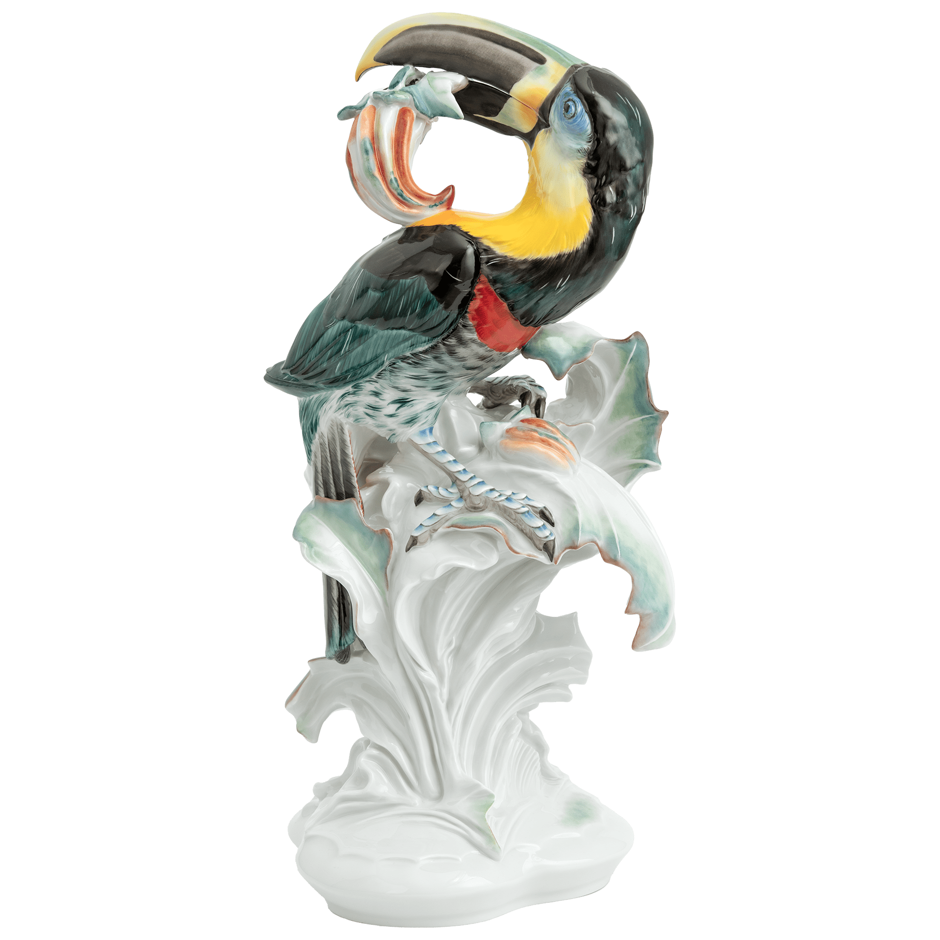 Einzelfigur Pfefferfresser farbig staffiert, H 47 cm | Meissen Figuren Individuell 90a506-76024 - Meissen Weimar