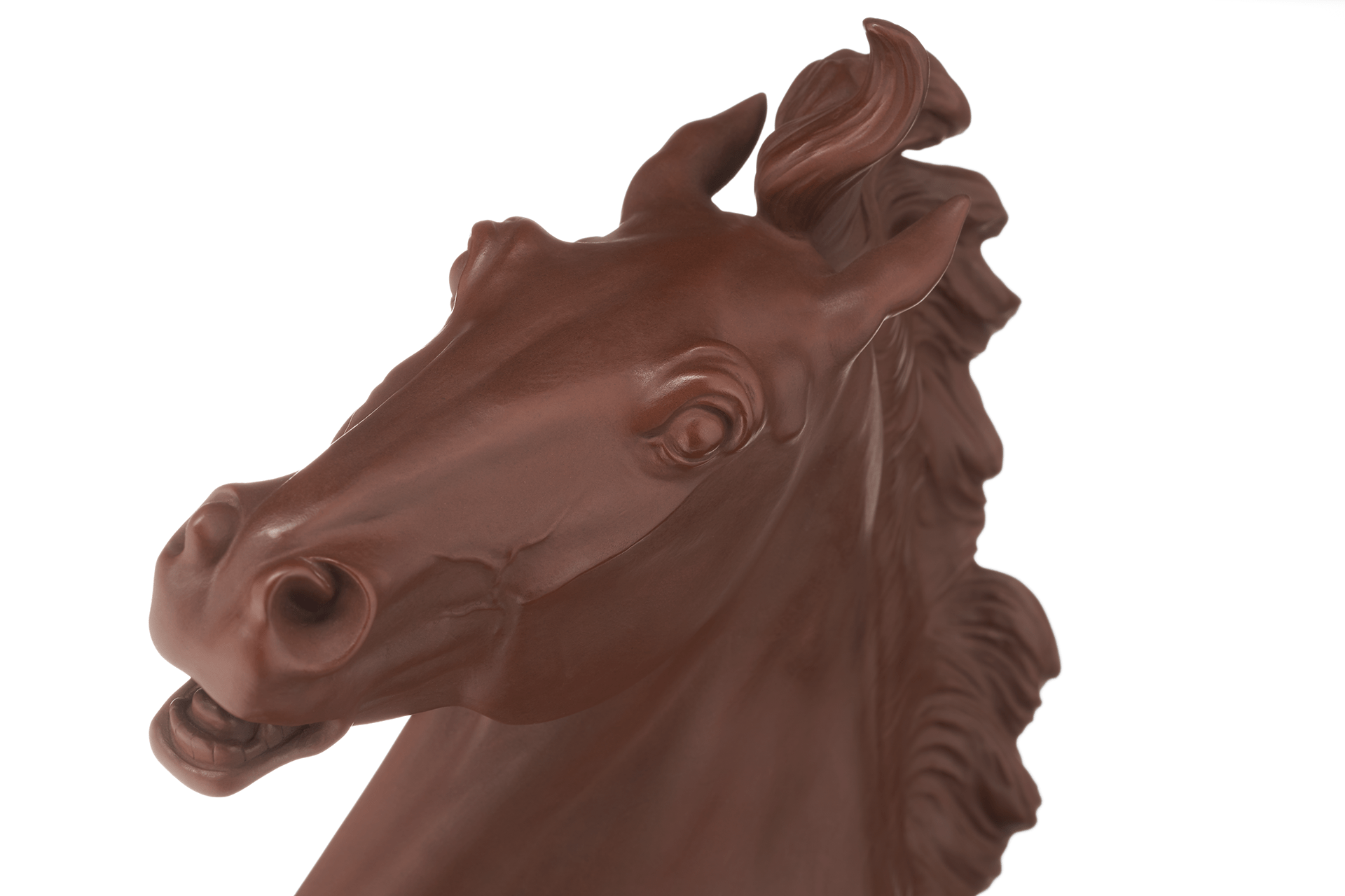 Einzelfigur Pferd Maestoso, Böttgersteinzeug, H 52 cm | Accessoires Meissen Böttgersteinzeug 000002 - 86124 - Meissen Weimar