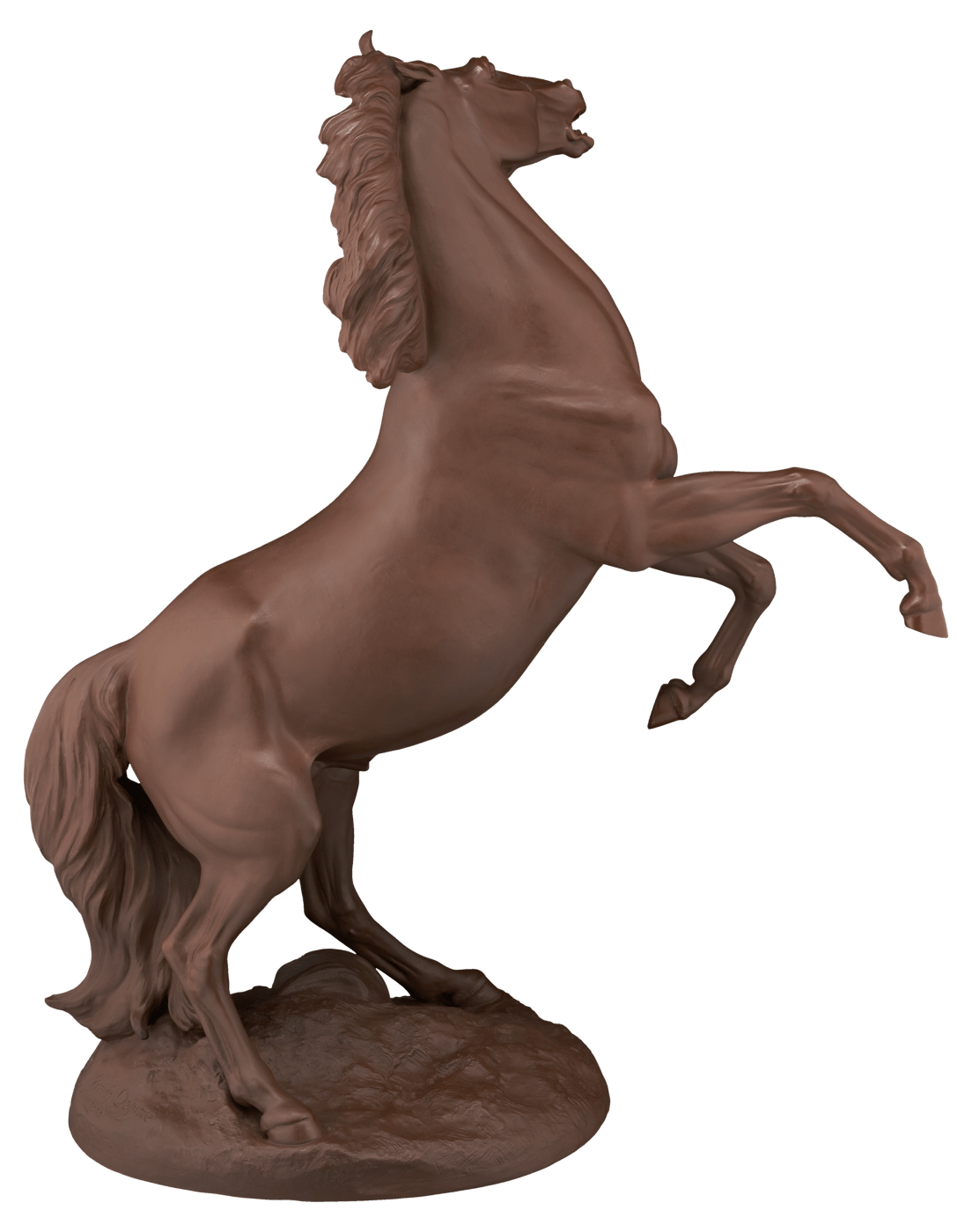 Einzelfigur Pferd Maestoso, Böttgersteinzeug, H 52 cm | Accessoires Meissen Böttgersteinzeug 000002 - 86124 - Meissen Weimar