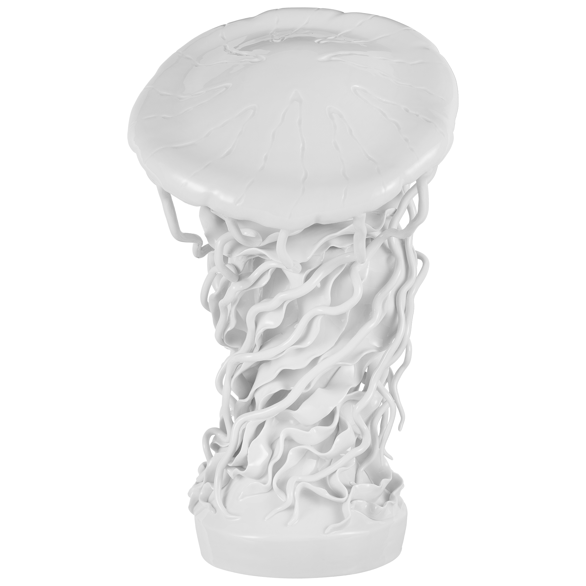 Einzelfigur Qualle, Weiß, H 36 cm | Meissen Figuren Individuell 000001 - 78036 - Meissen Weimar