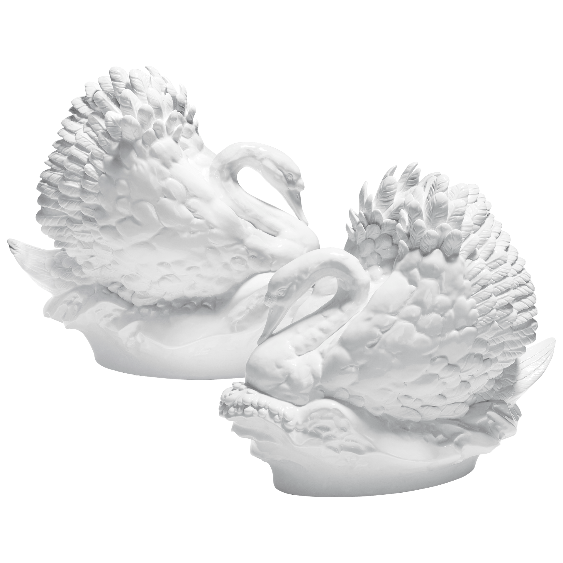 Einzelfigur Schwan, Weiß, H 36 cm | Meissen Einzelplastik 000001 - 77437 - Meissen Weimar