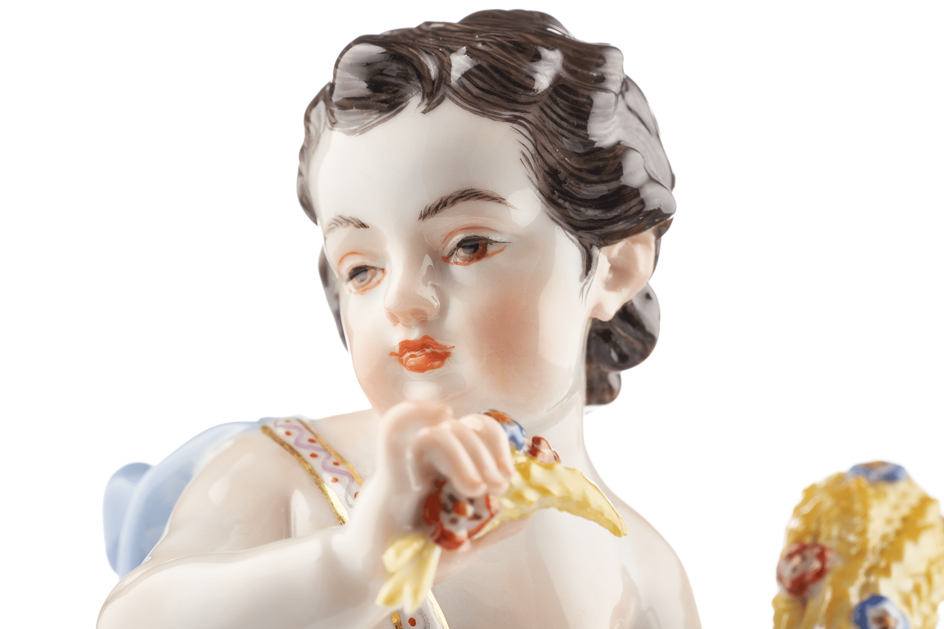 Einzelfigur Sommer, bunt und gold staffiert, H 14.5 cm | Meissen Figuren - Edition Künstlerkapelle 900300 - 61063 - Meissen Weimar