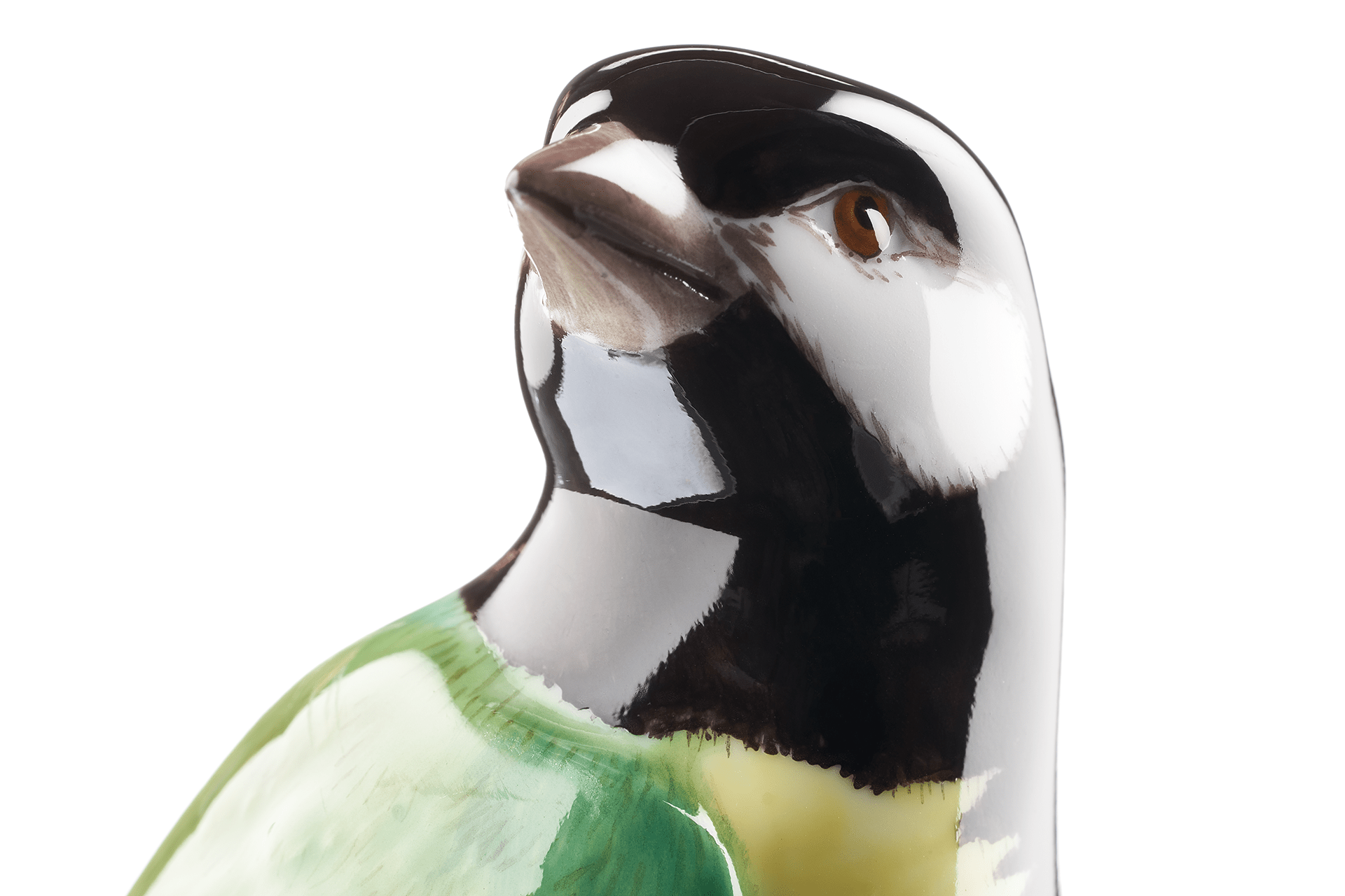 Einzelfigur Vogel Kohlmeise, Bunt staffiert, H 14 cm | Meissen Figuren Individuell 900100 - 77152 - Meissen Weimar