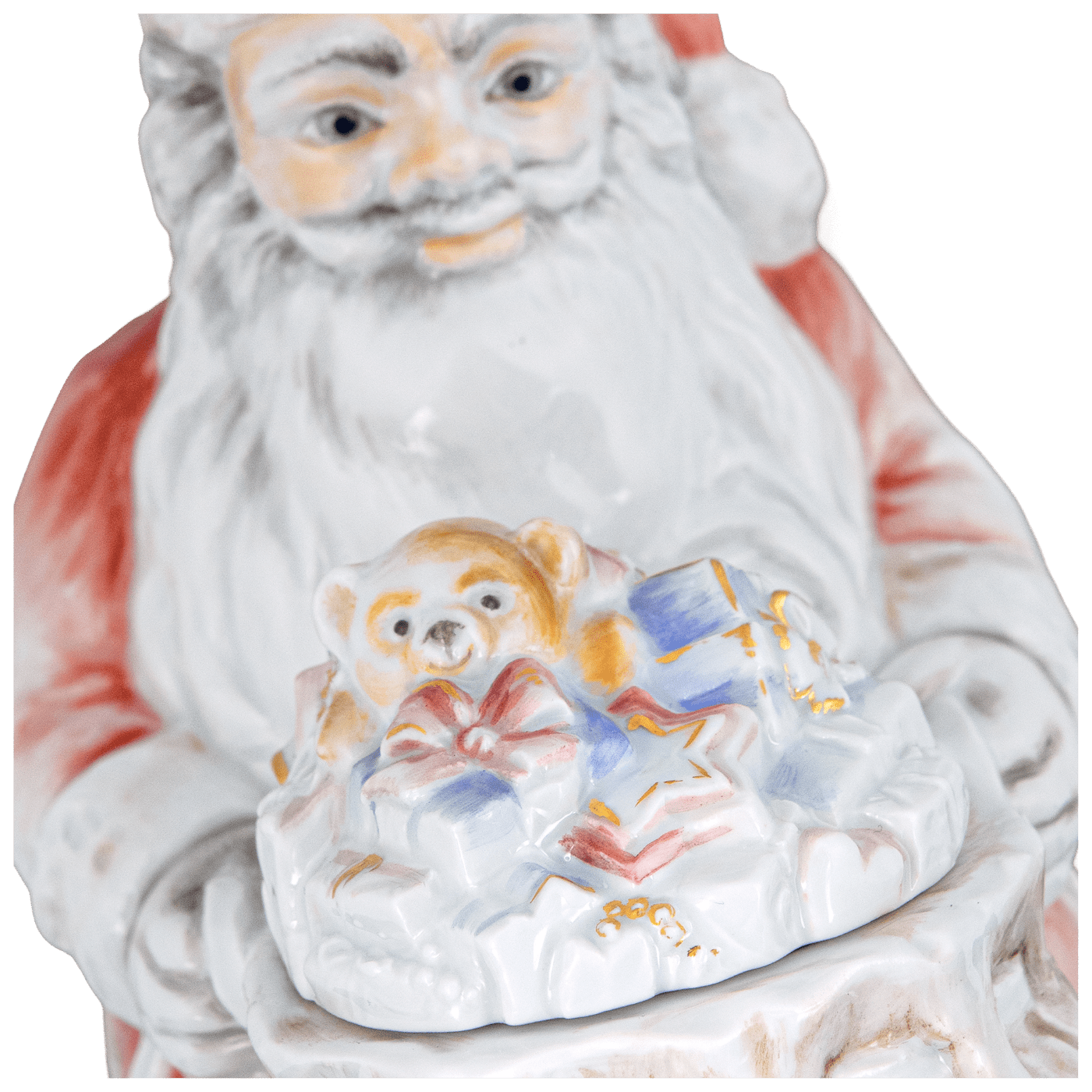 Einzelfigur Weihnachtsmann mit Geschenksack, H 13,5 cm | Meissen Figuren - Edition Weihnachten 900300 - 83678 - Meissen Weimar