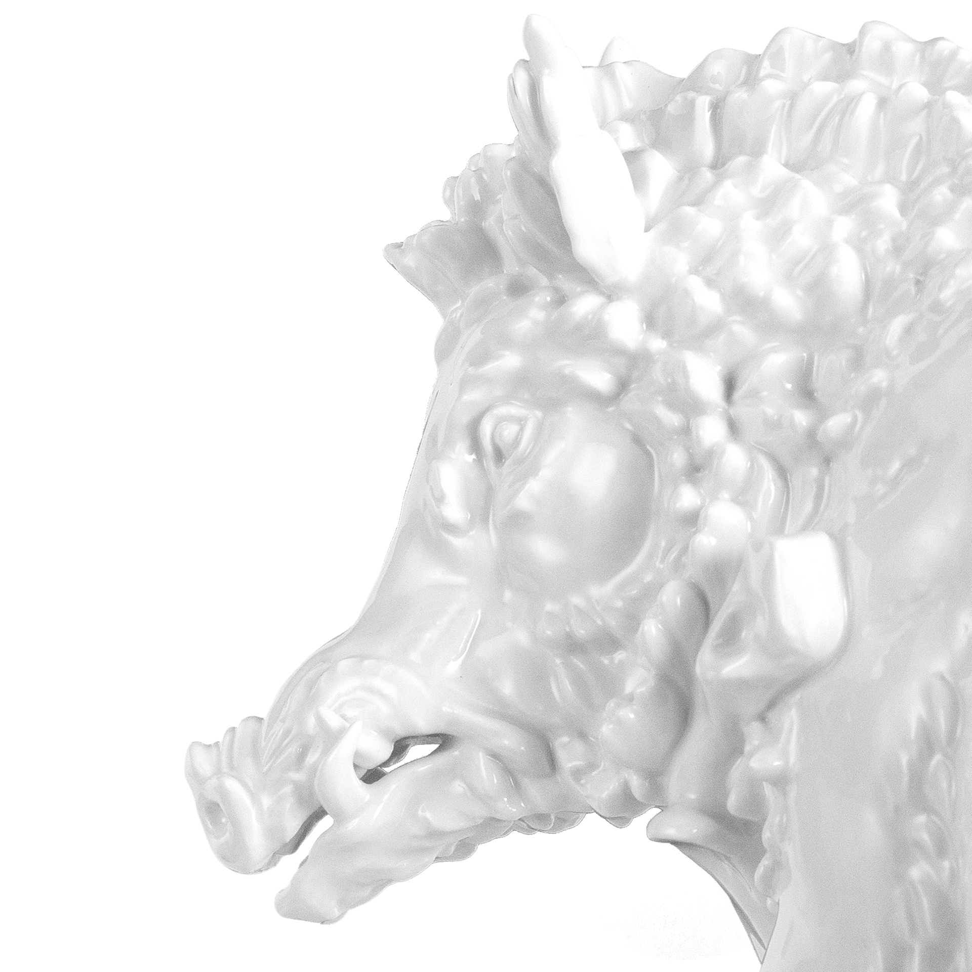 Einzelfigur Wildschwein, Weiß, H 23 cm | Meissen Figuren Individuell 000001 - 78950 - Meissen Weimar
