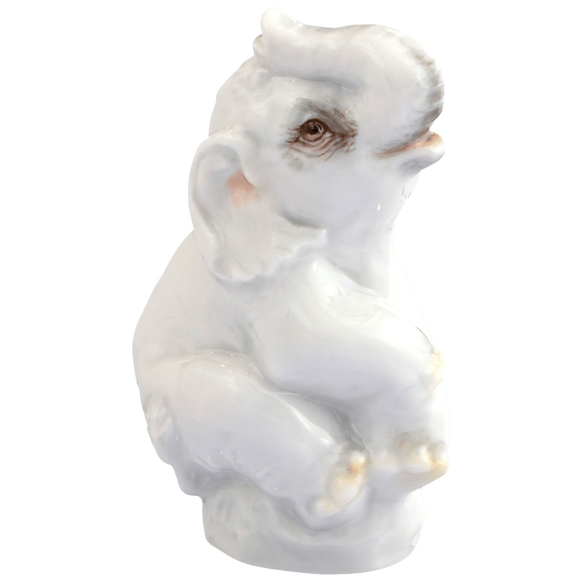 Elefant, Bunt staffiert, leicht, H 5,5 cm | Meissen Figuren - Edition Tierkinder 900600 - 78050 - Meissen Weimar