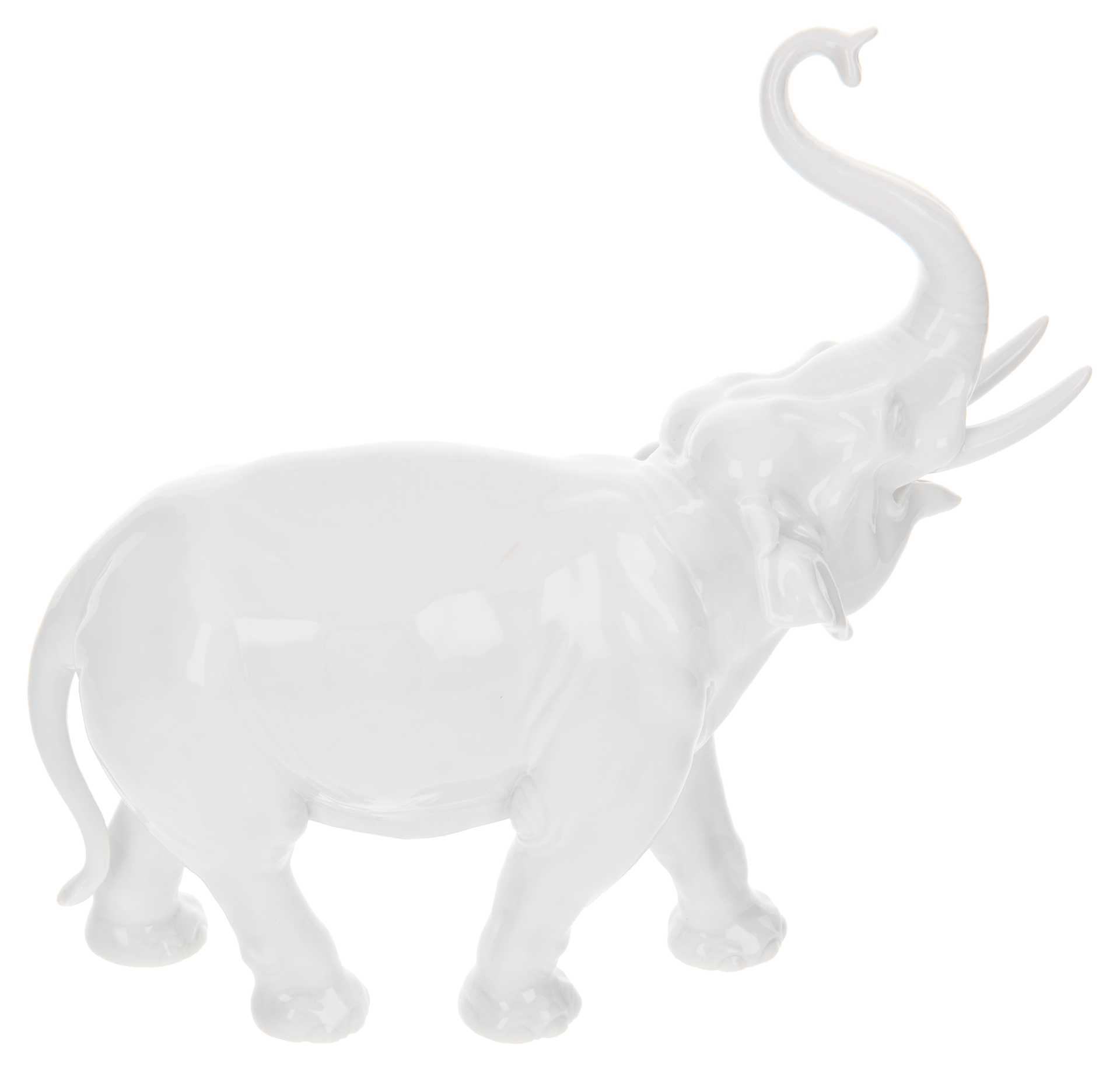 Elefant, Weiß, H 19 cm | Meissen Einzelplastik 000001 - 78761 - Meissen Weimar