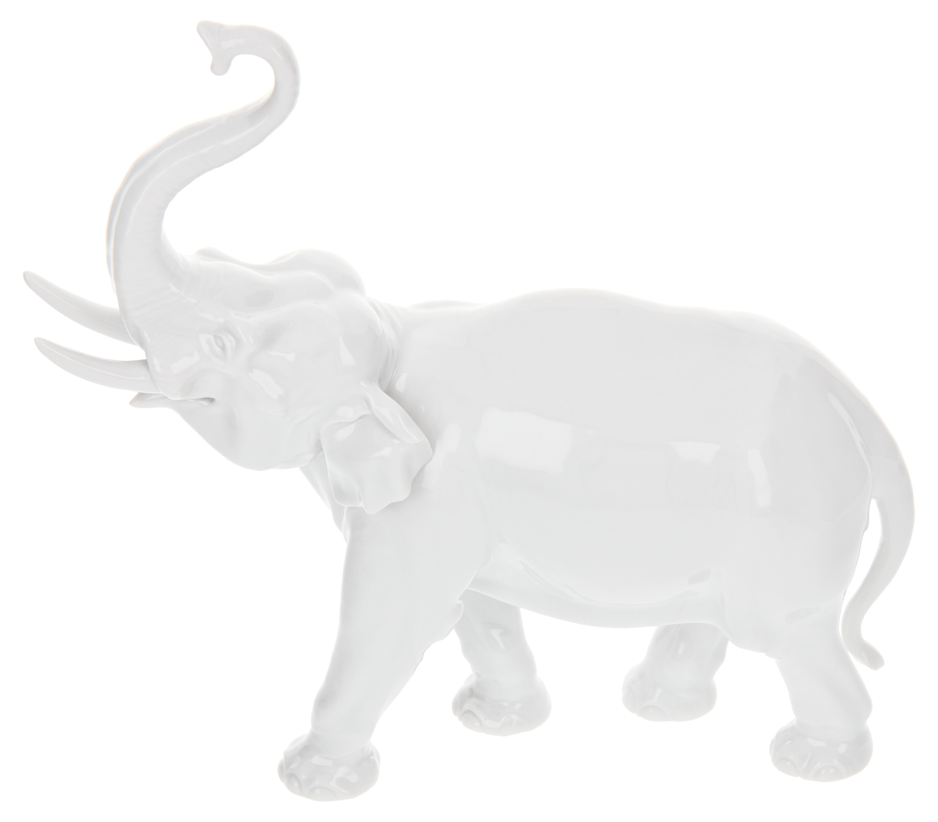 Elefant, Weiß, H 19 cm | Meissen Einzelplastik 000001 - 78761 - Meissen Weimar