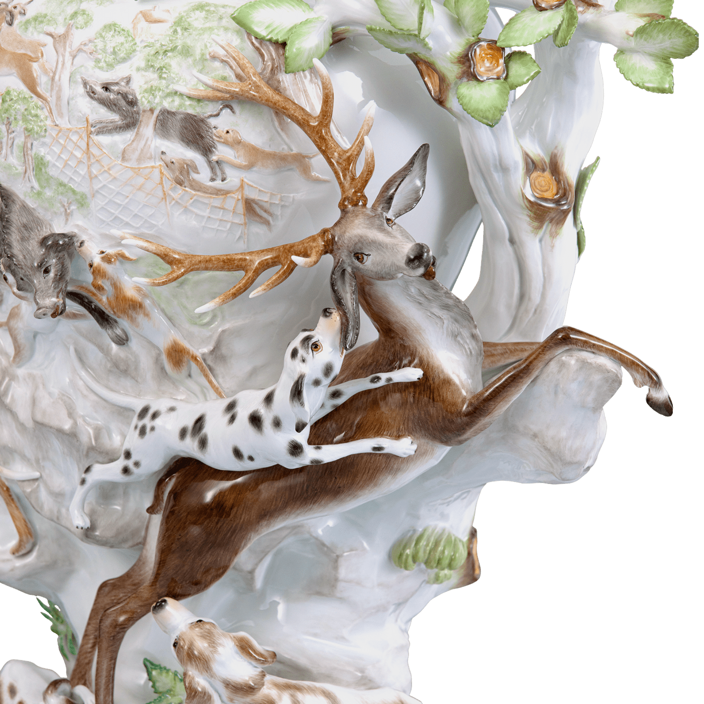 Elementevase Erde und Jagd, H 67 cm | Meissen Exklusiv - Kollektion 90a680 - 81596 - Meissen Weimar