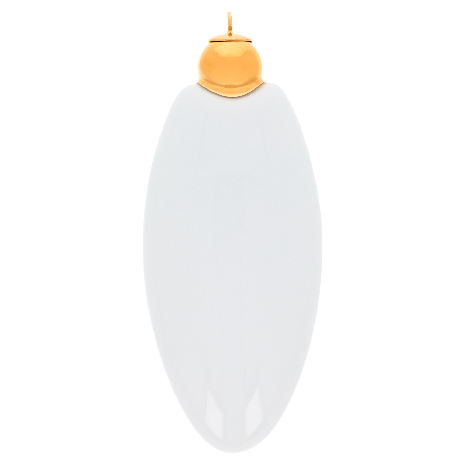 Ellipse, Golddekoration (Glanzgold), H 9,5 cm | Meissen Zweigschmuck Weihnachtskollektion 99A314 - 55M52 - Meissen Weimar