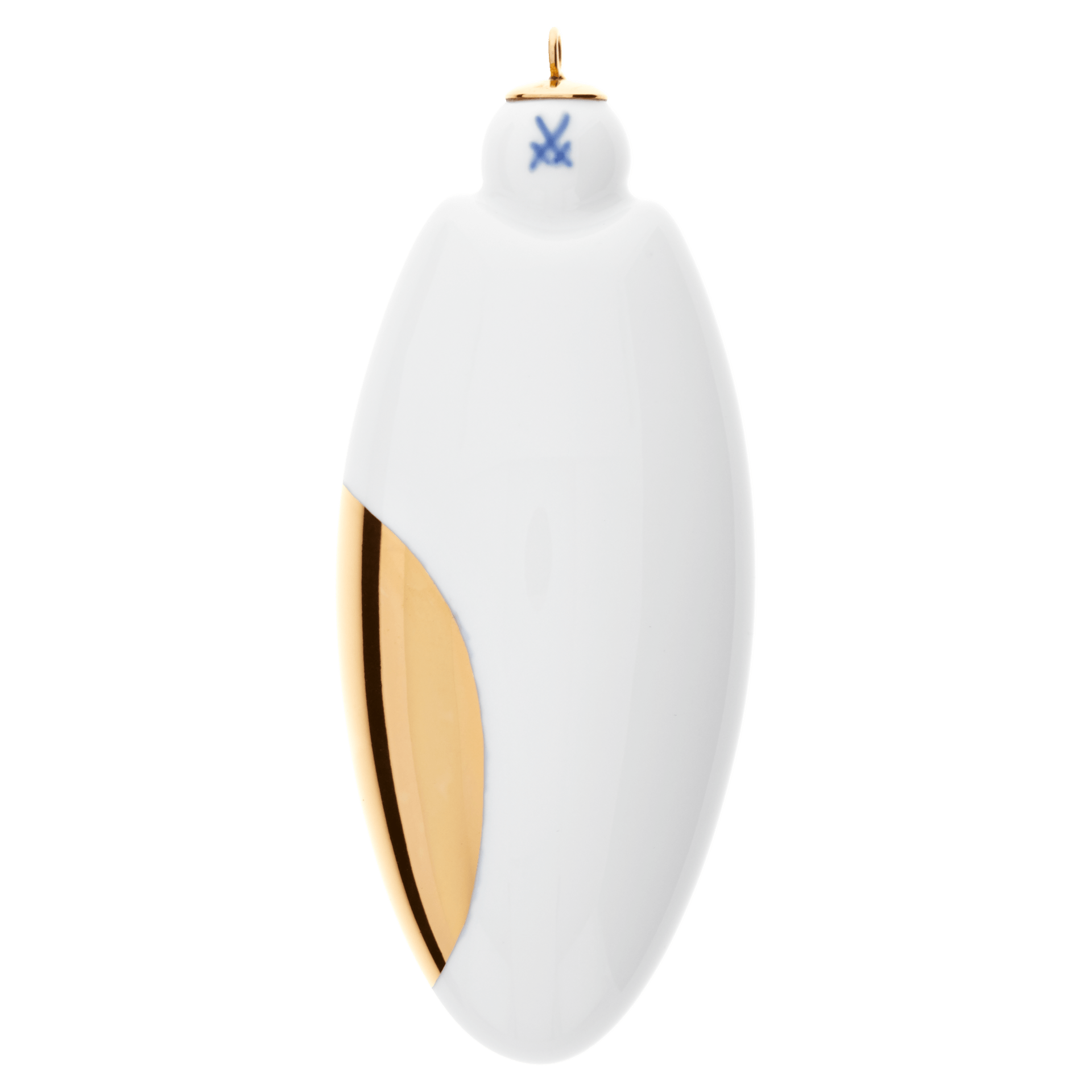 Ellipse, Goldpunkt, H 9,5 cm | Meissen Zweigschmuck Weihnachtskollektion 99A434 - 55M52 - Meissen Weimar