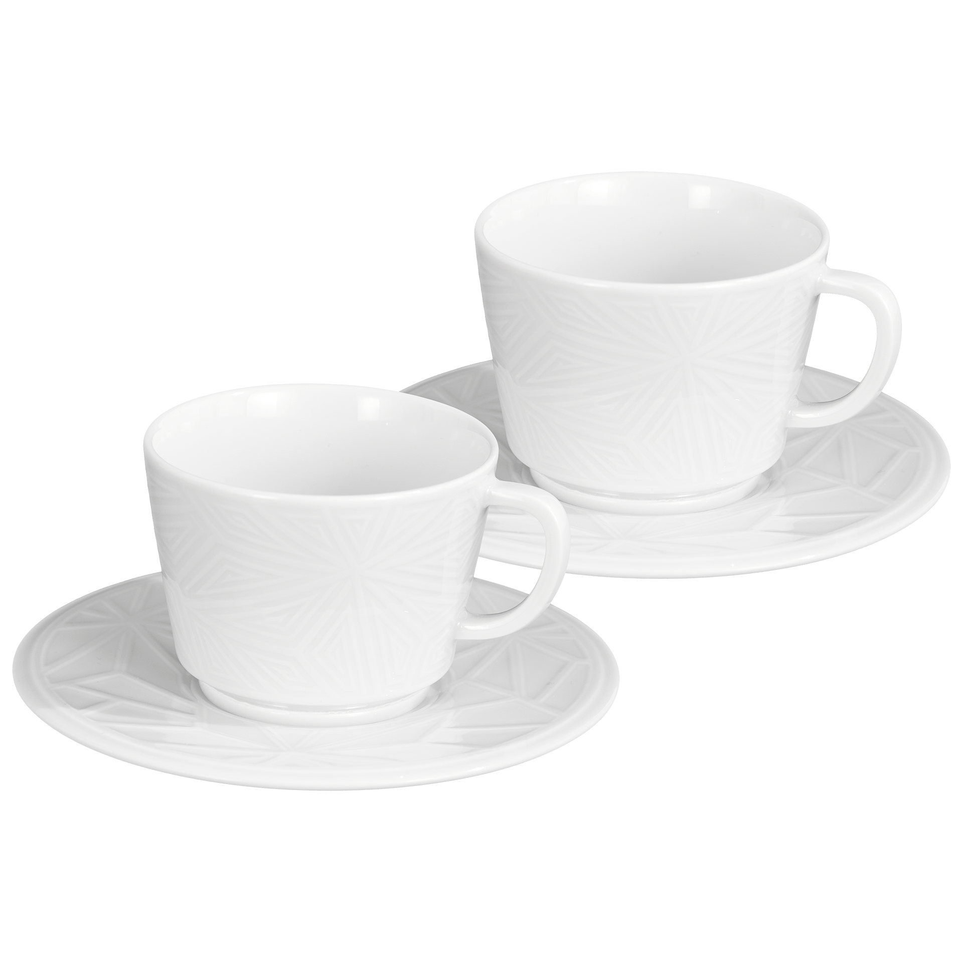 Espresso - Set für Zwei, 4 - tlg, weiß | Meissen Vitruv Graphic 000001 - C4505 - Meissen Weimar