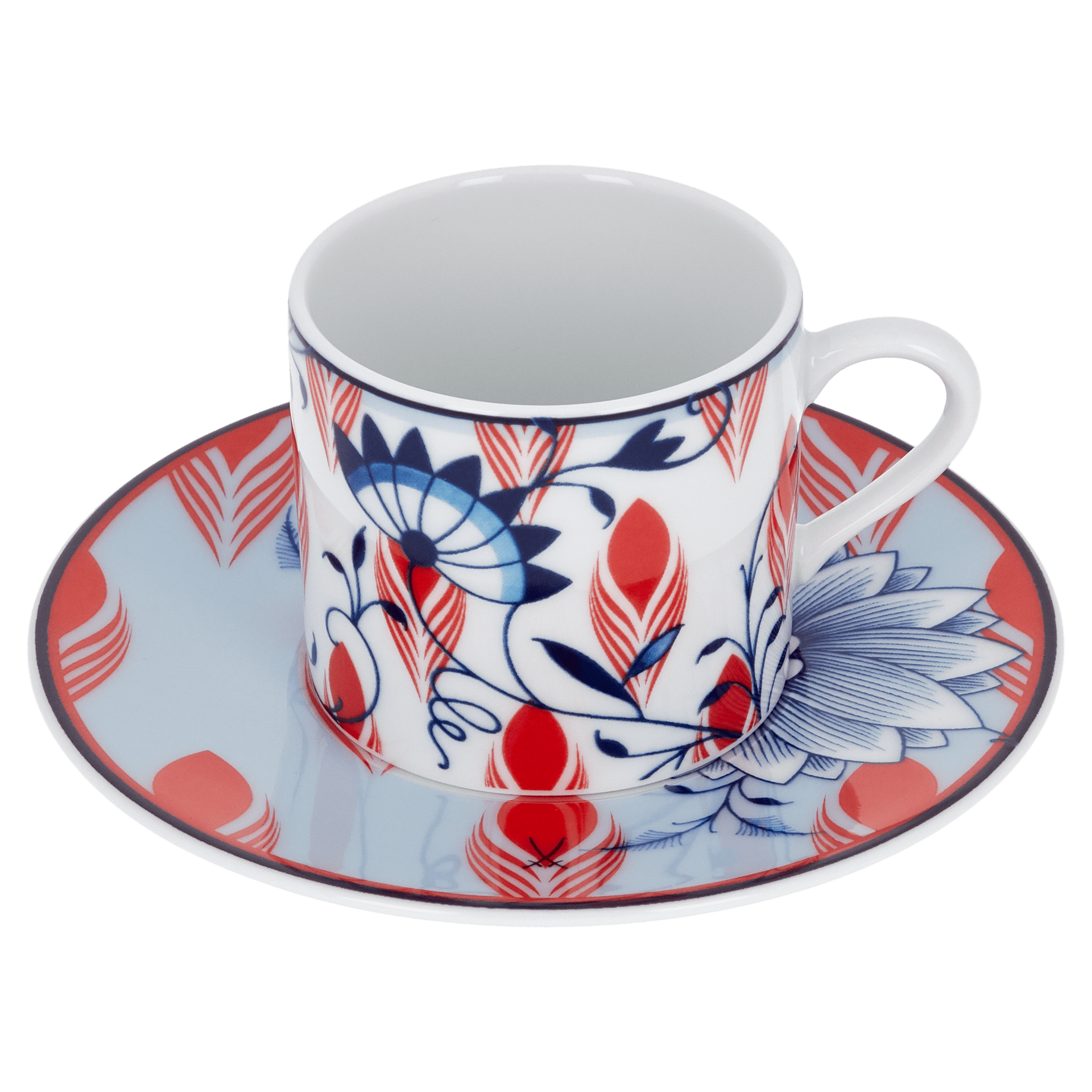Espressotasse, "Bloomy Feathers", 0,05 l | Meissen Collage 79A546 - 36579 - Meissen Weimar
