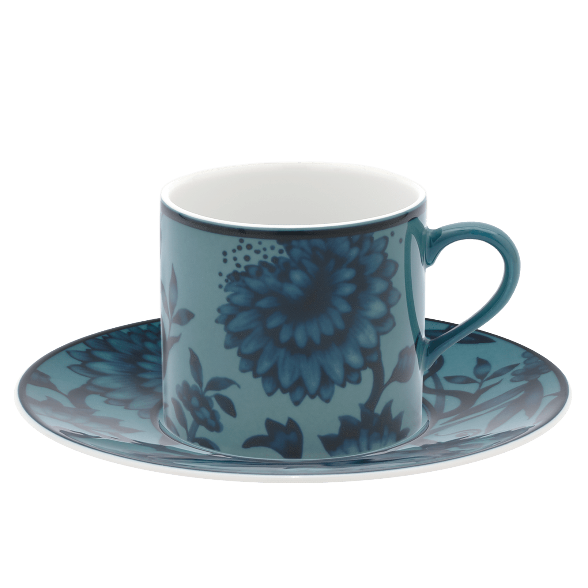 Espressotasse mit Unterteller petrol Ø 12 cm | Meissen No.41 Casa 79b560-36579 - Meissen Weimar