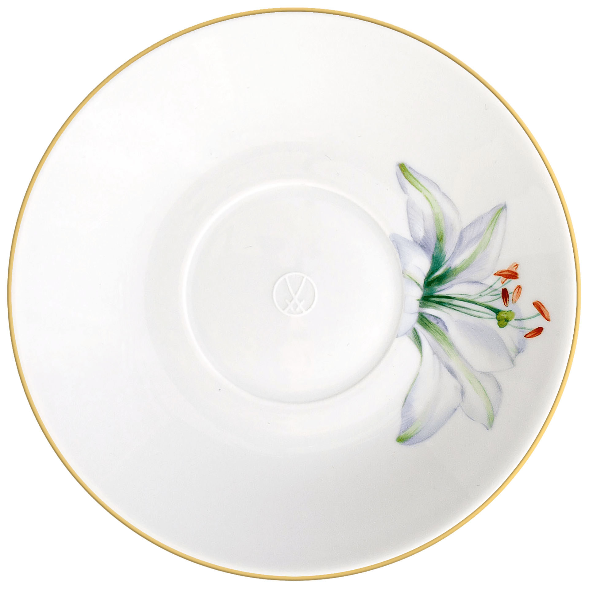 Espressotasse Trichterlilie Goldrand, Ø 12.5 cm | Meissen Cosmopolitan 61b161 - 37579 - Meissen Weimar