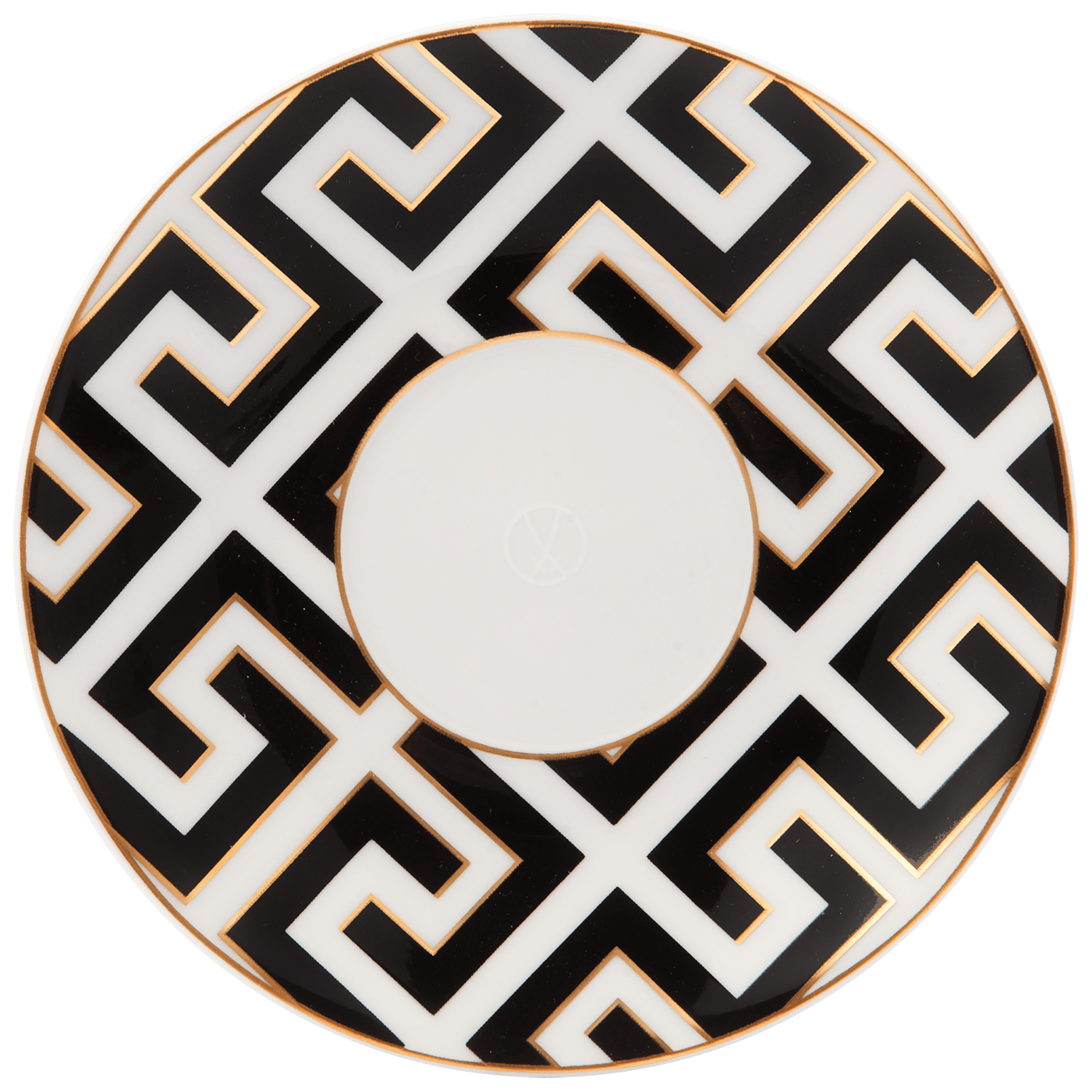 Espressountertasse, Royal Palace, schwarz mit goldener Kontur, weißer Rand, Ø 12,5 cm | Meissen Cosmopolitan 79A473 - 37559 - Meissen Weimar