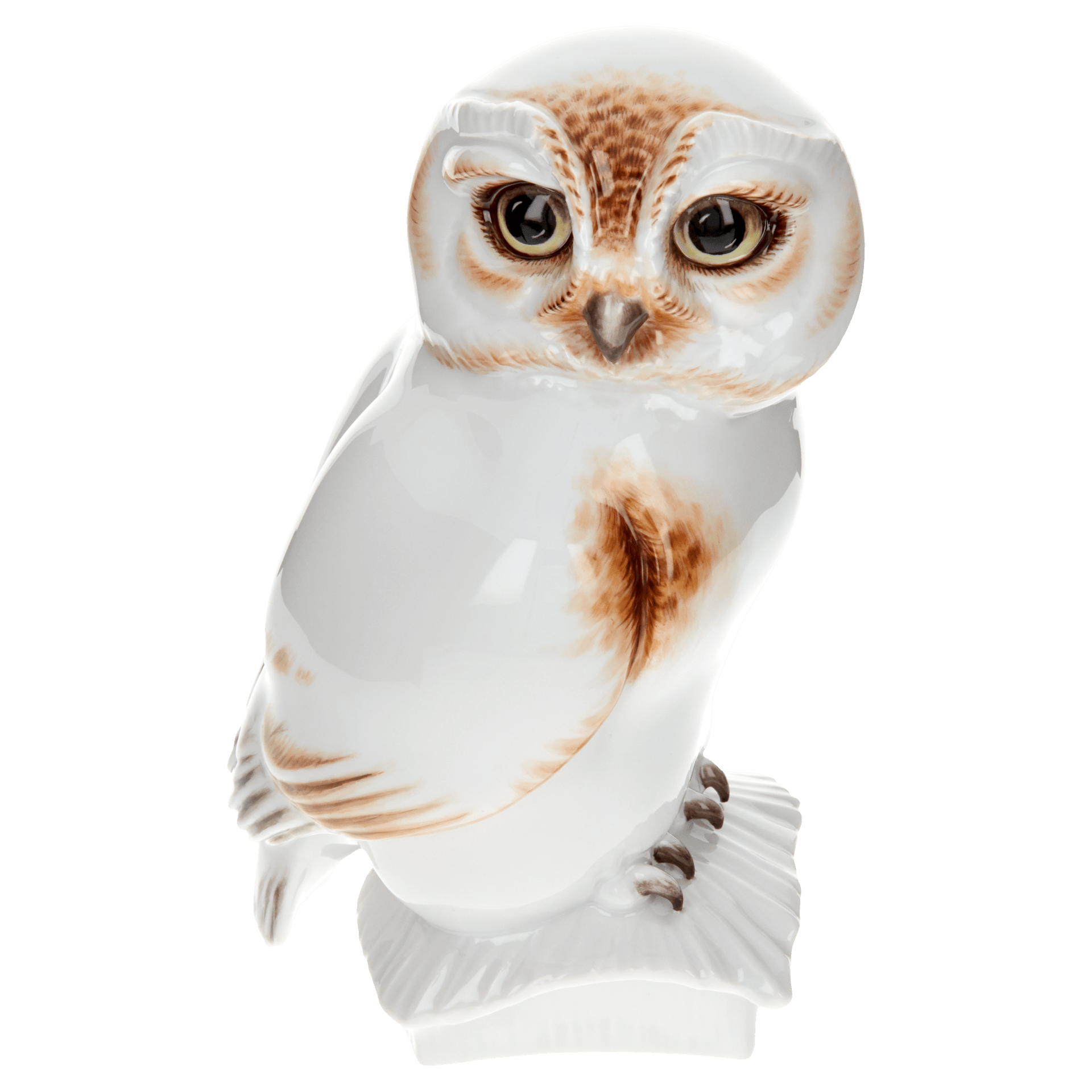 Eule, Bunt staffiert, H 15,5 cm | Meissen Einzelplastik 900100 - 77248 - Meissen Weimar