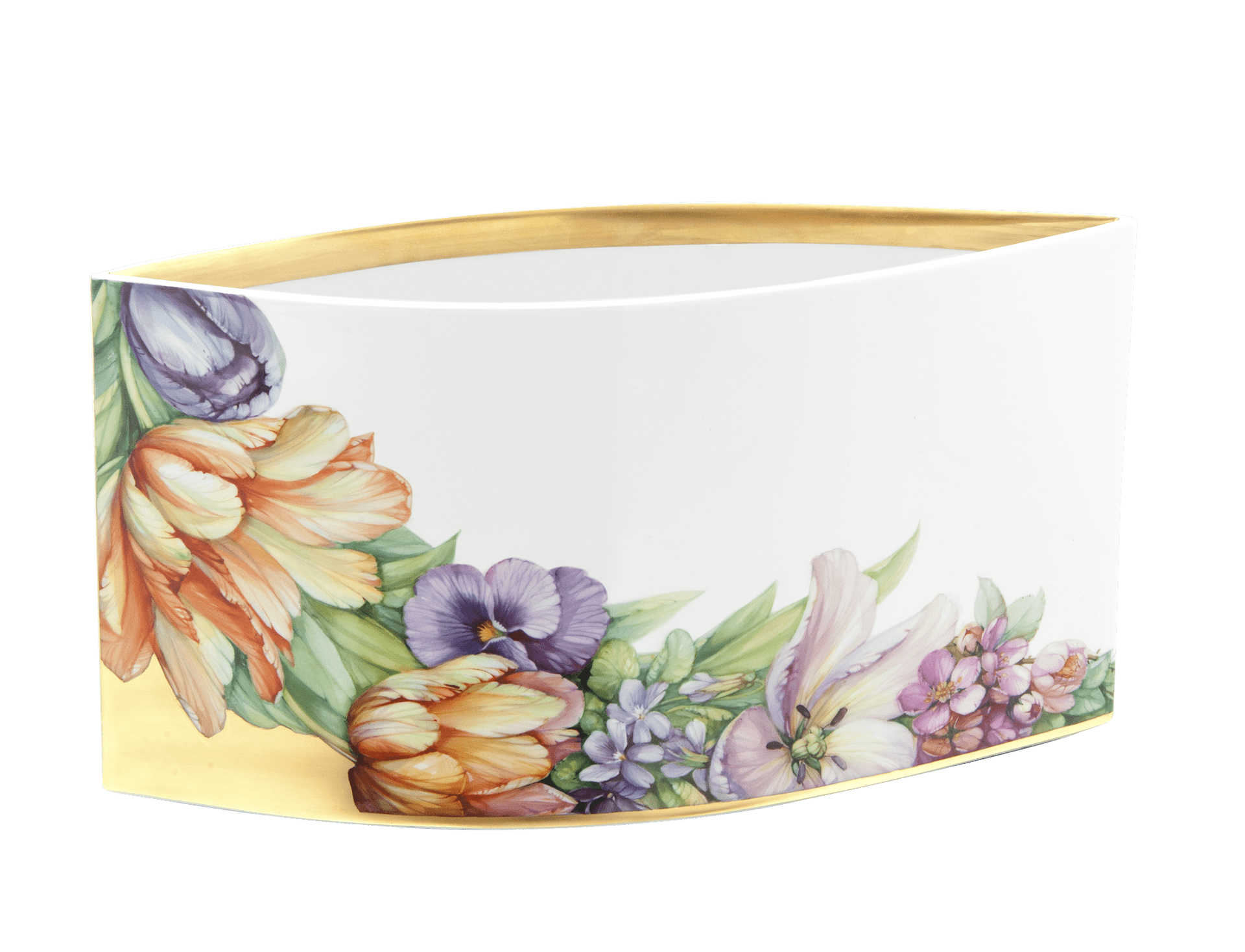 Faltvase, Blumenmalerei nach Monika Zeinar, H 16 cm | Meissen Limitierte Meisterwerke 207884 - 54959 - Meissen Weimar