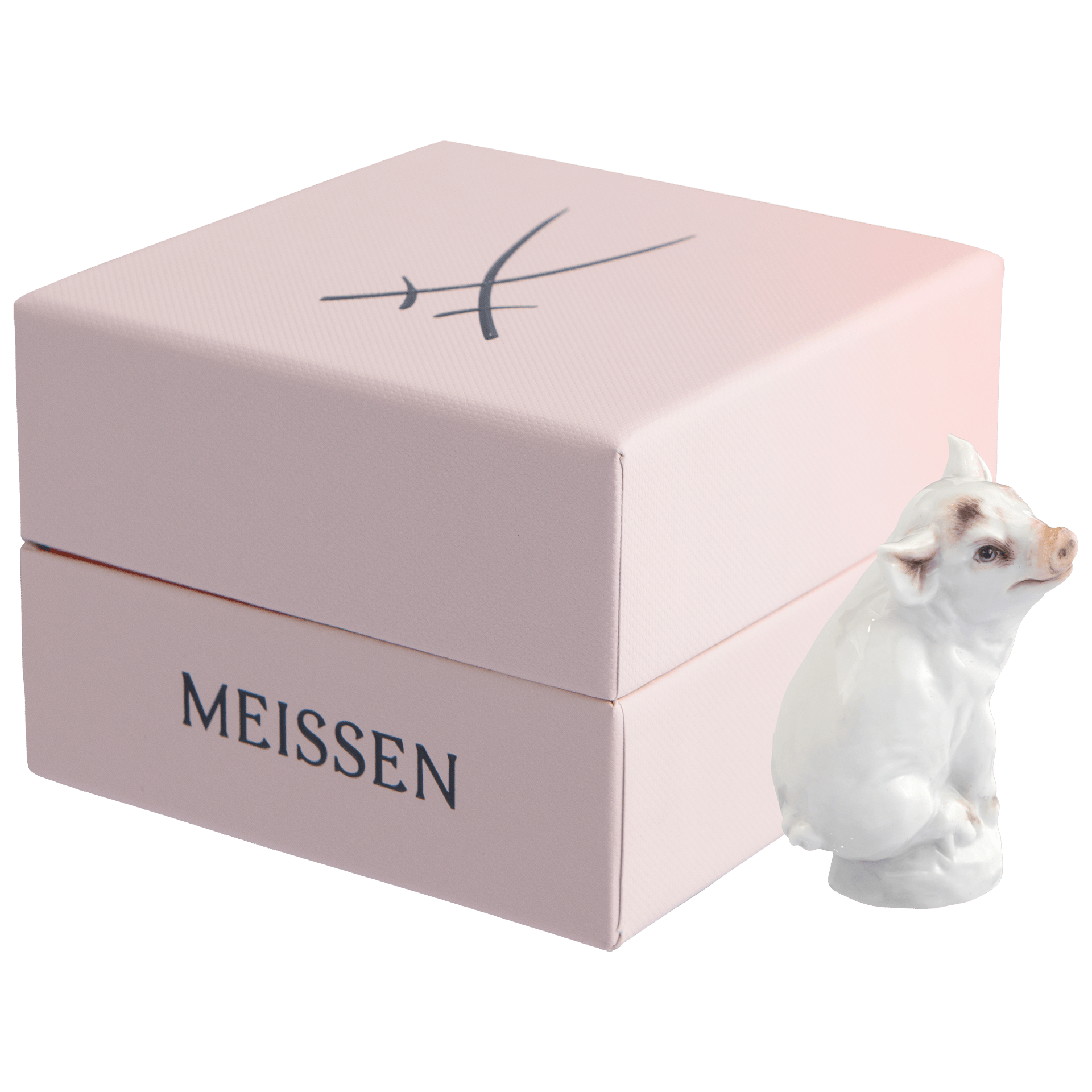 Ferkel, Bunt staffiert, leicht, H 6 cm | Meissen Figuren - Edition Tierkinder 900600 - 78051 - Meissen Weimar