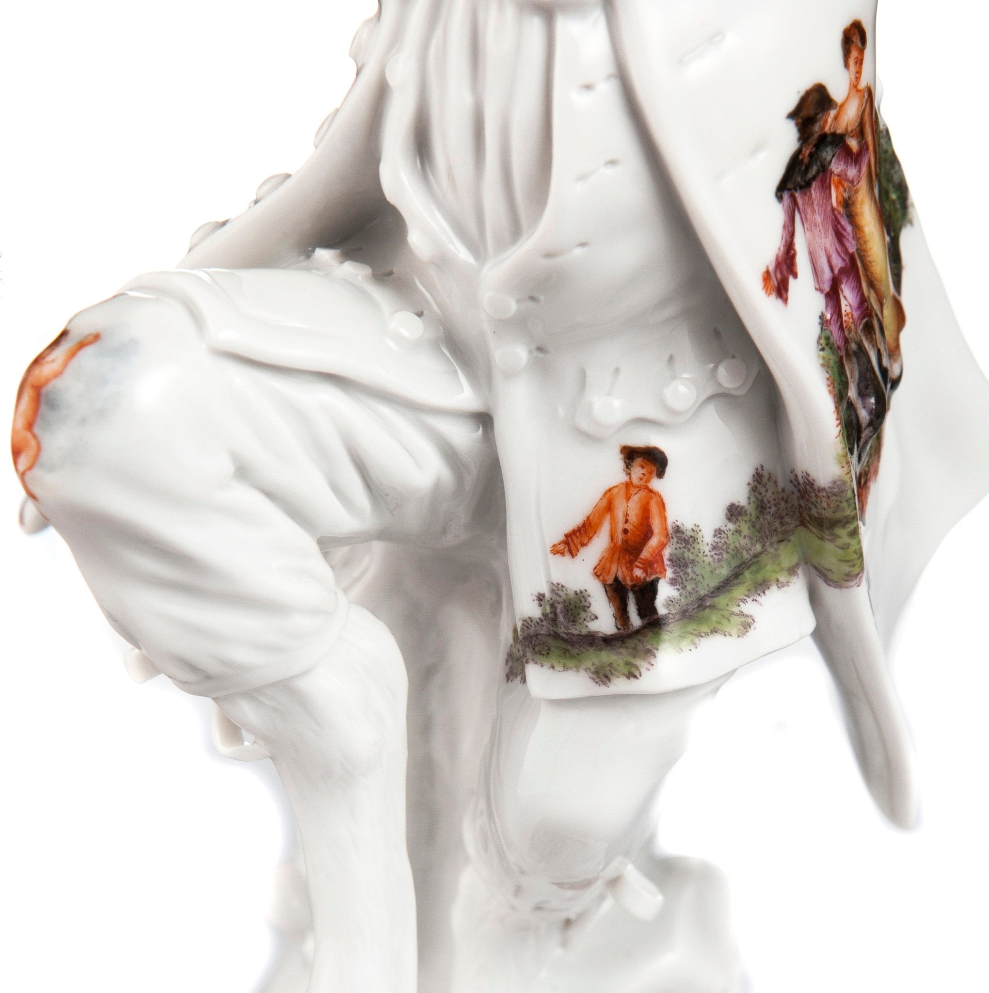 Figur Affenkapelle Kapellmeister, Bunt staffiert, H 17 cm | Meissen Figuren - Edition Affenkapelle 91c101 - 60001 - Meissen Weimar