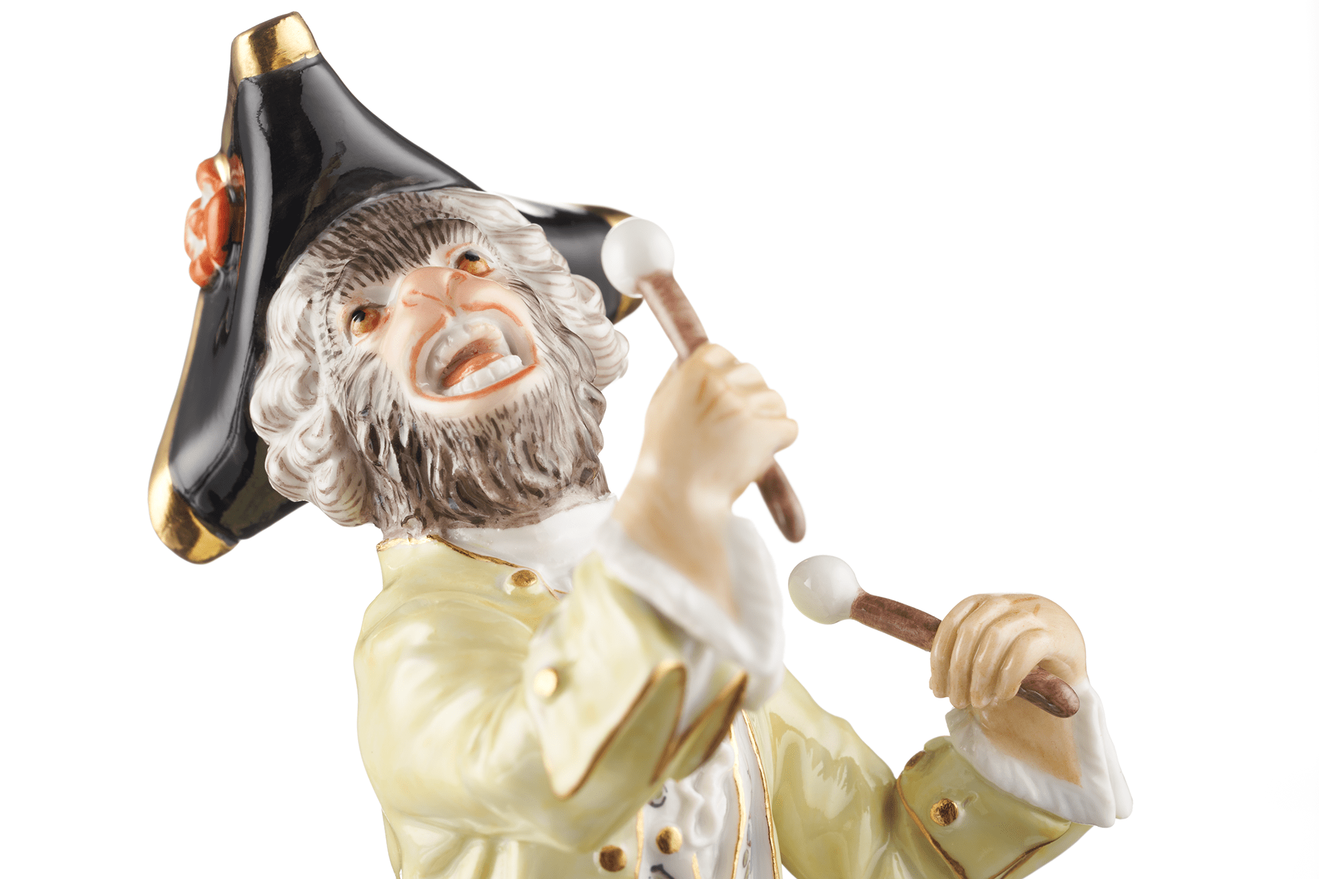 Figur Affenkapelle Paukenschläger, Höhe 15 cm | Meissen Figuren - Edition Affenkapelle 90c300 - 60012 - Meissen Weimar