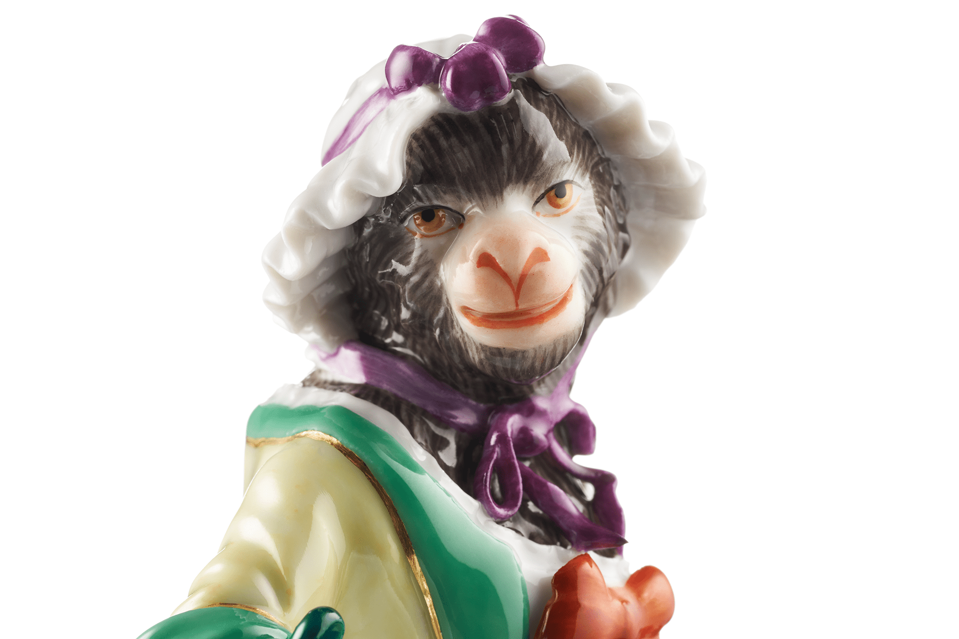 Figur Affenkapelle Sängerin, Porzellan, H 12,5 cm | Meissen Figuren - Edition Affenkapelle 90c300 - 60010 - Meissen Weimar